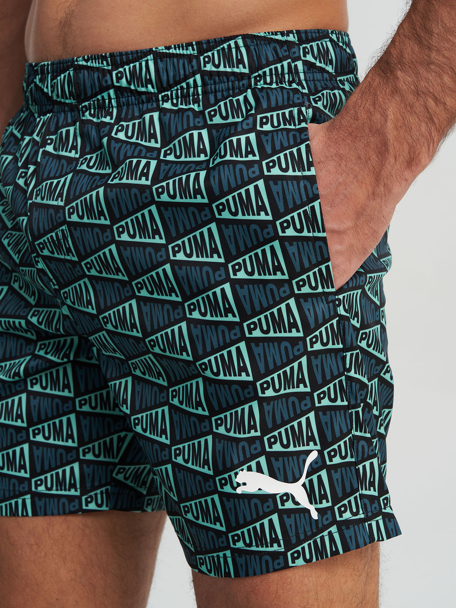 Шорты плавательные мужские PUMA Swim, Зеленый 4