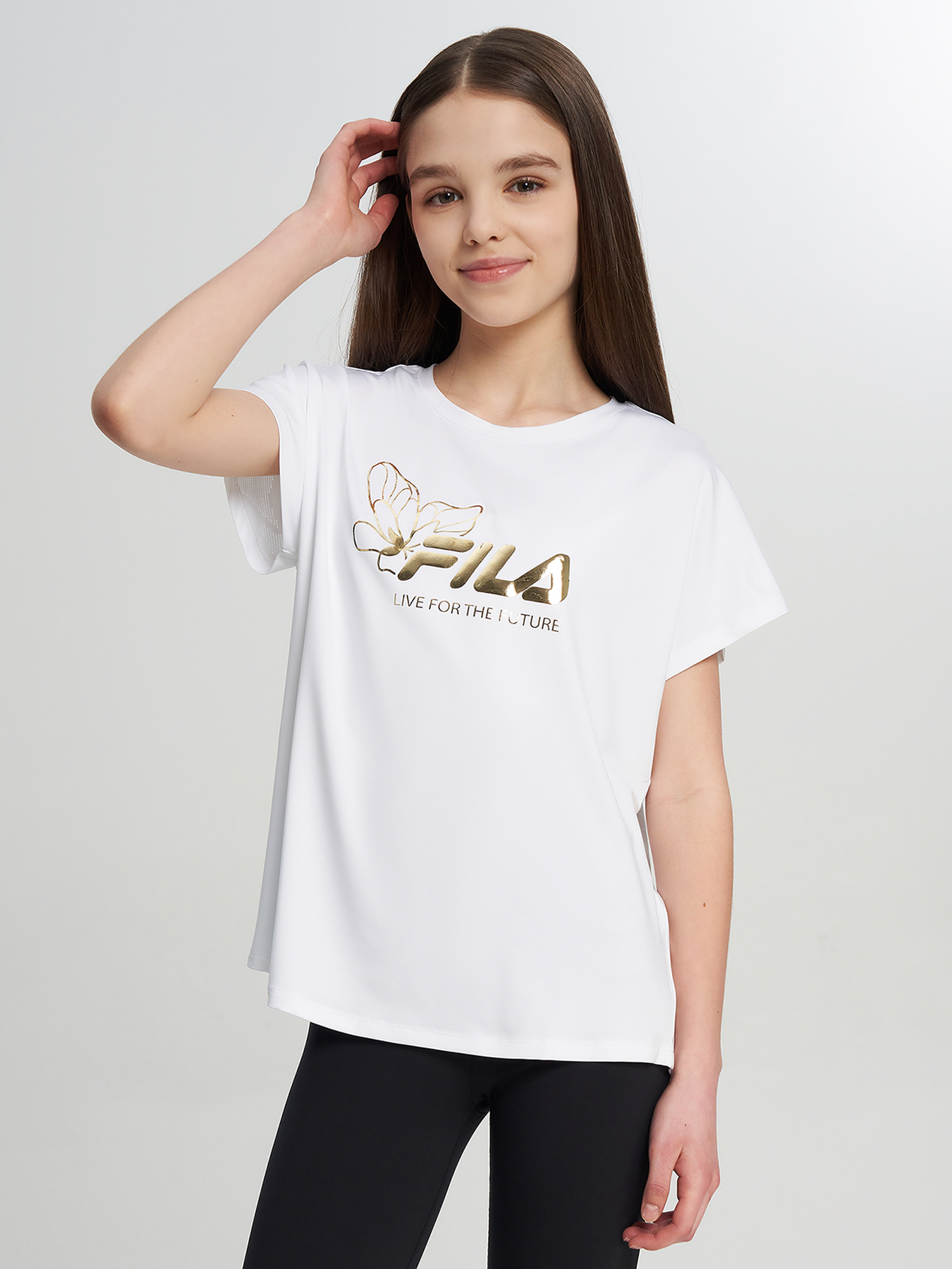 Изображение товара Футболка для девочек FILA, Белый Изображение товара Футболка для девочек FILA, Белый