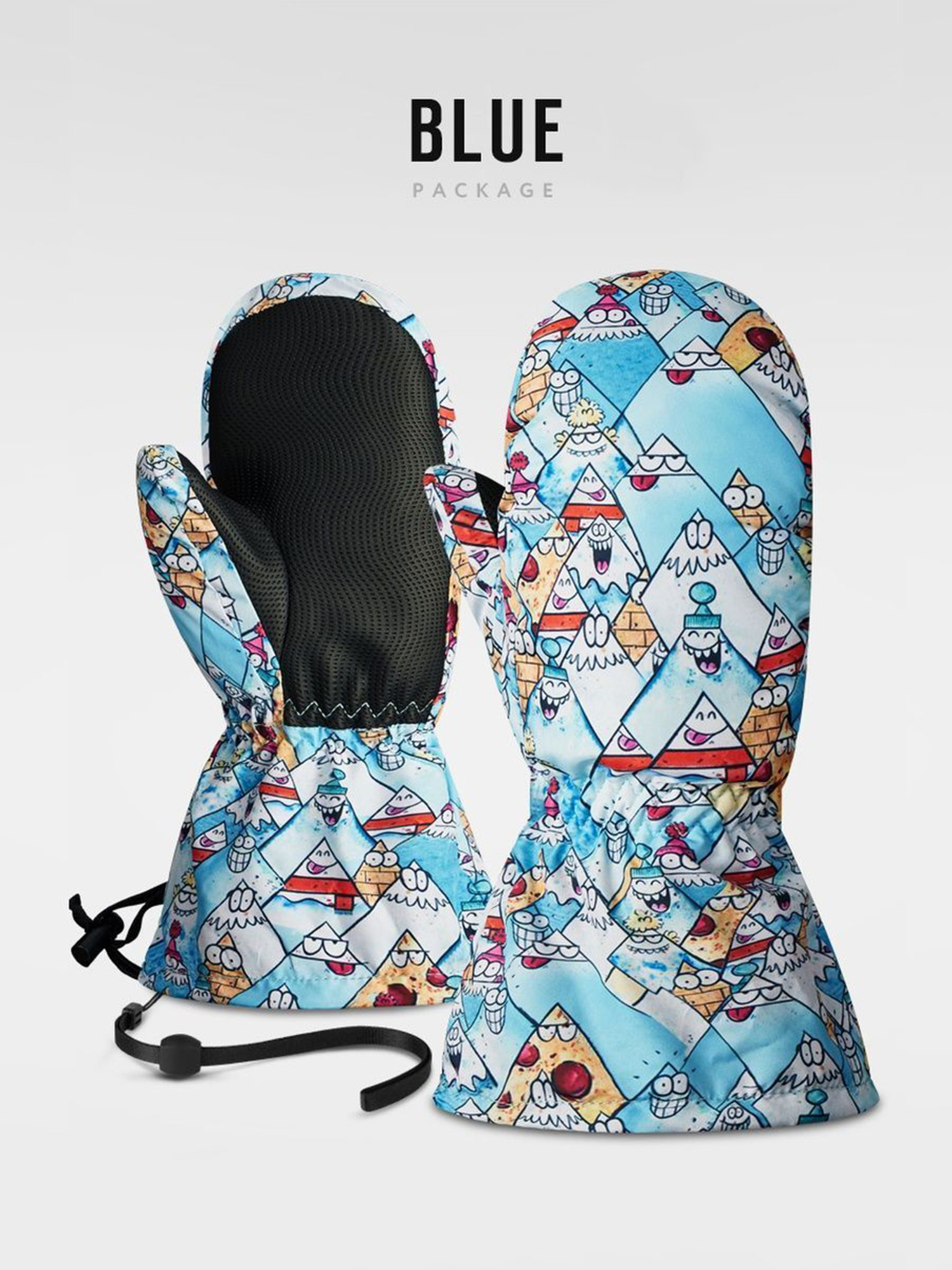 Изображение товара Варежки LUCKYBOO FUTURE для детей для лыж и сноуборда голубые