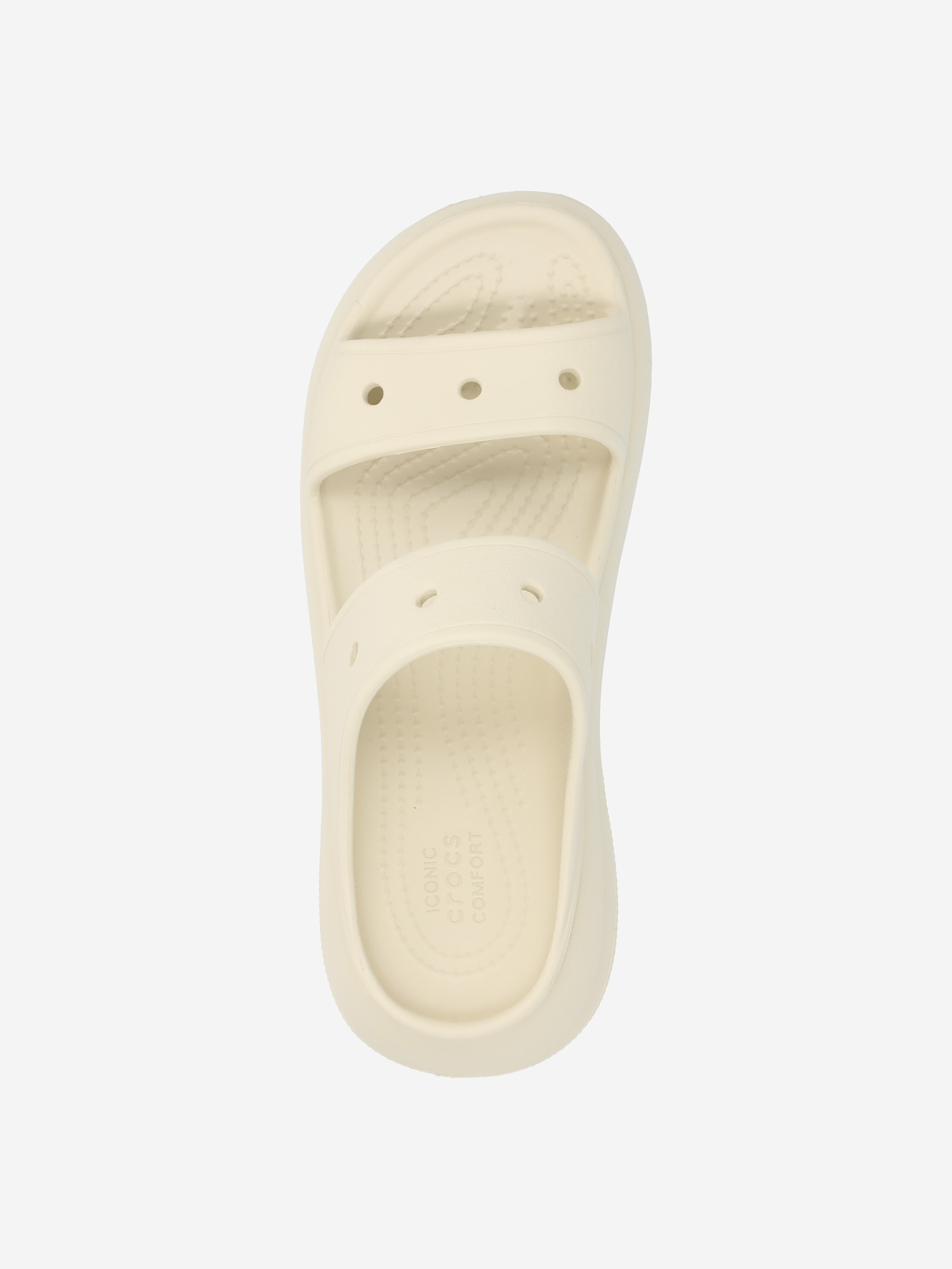 фото Шлепанцы crocs classic crush sandal, бежевый