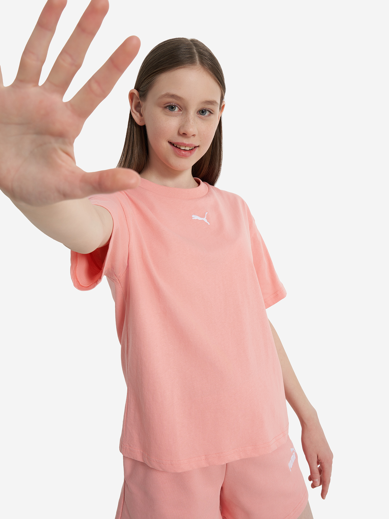

Футболка для девочек PUMA Boxy, Розовый