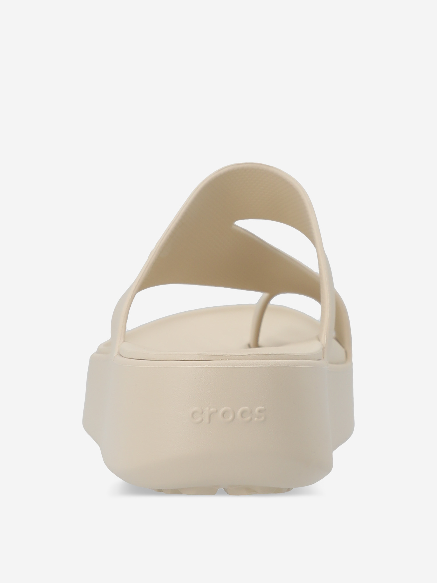 фото Шлепанцы женские crocs getaway platform toe loop, бежевый
