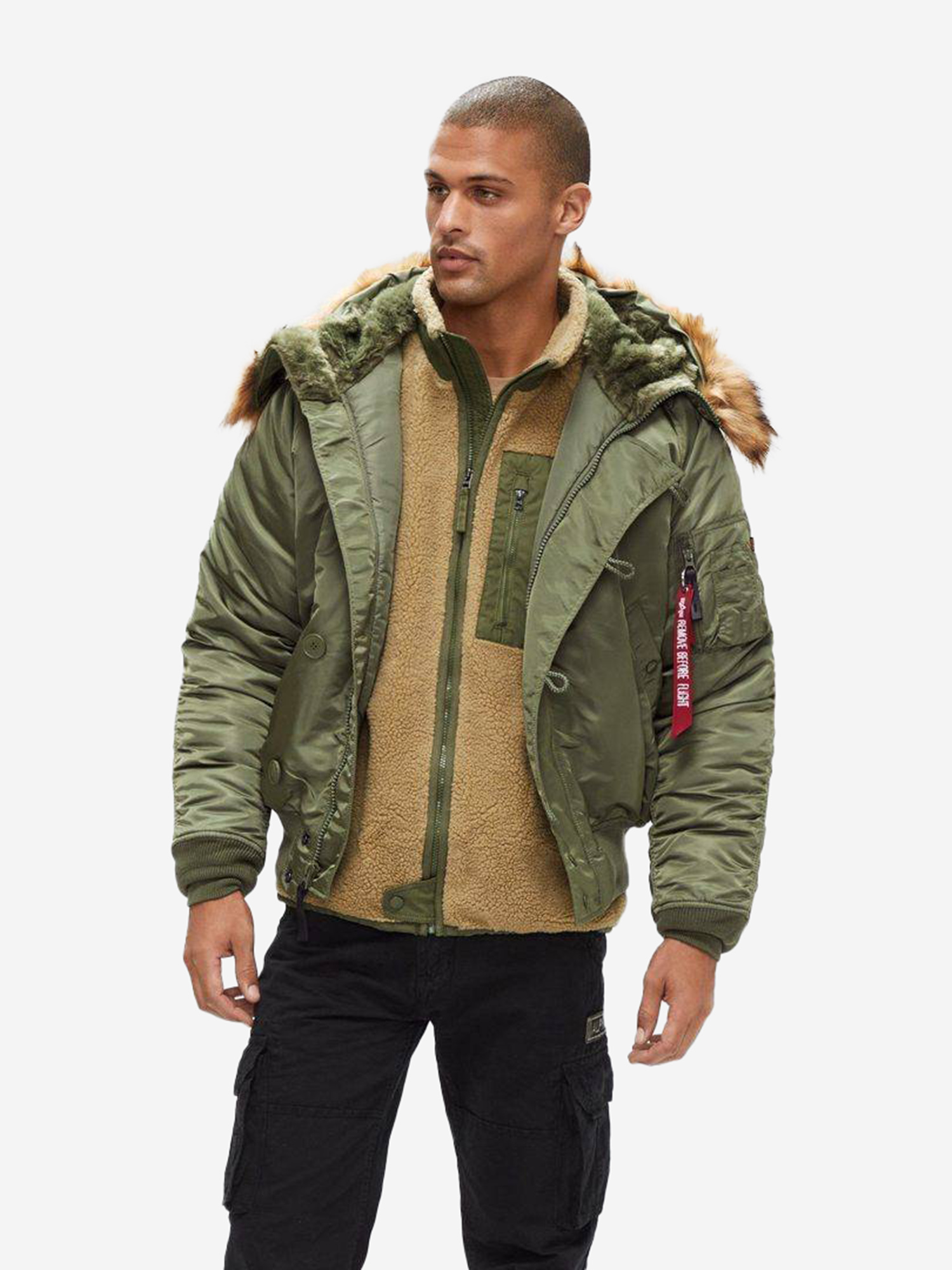 

Парка зимняя мужская N-2B Alpha Industries, Зеленый