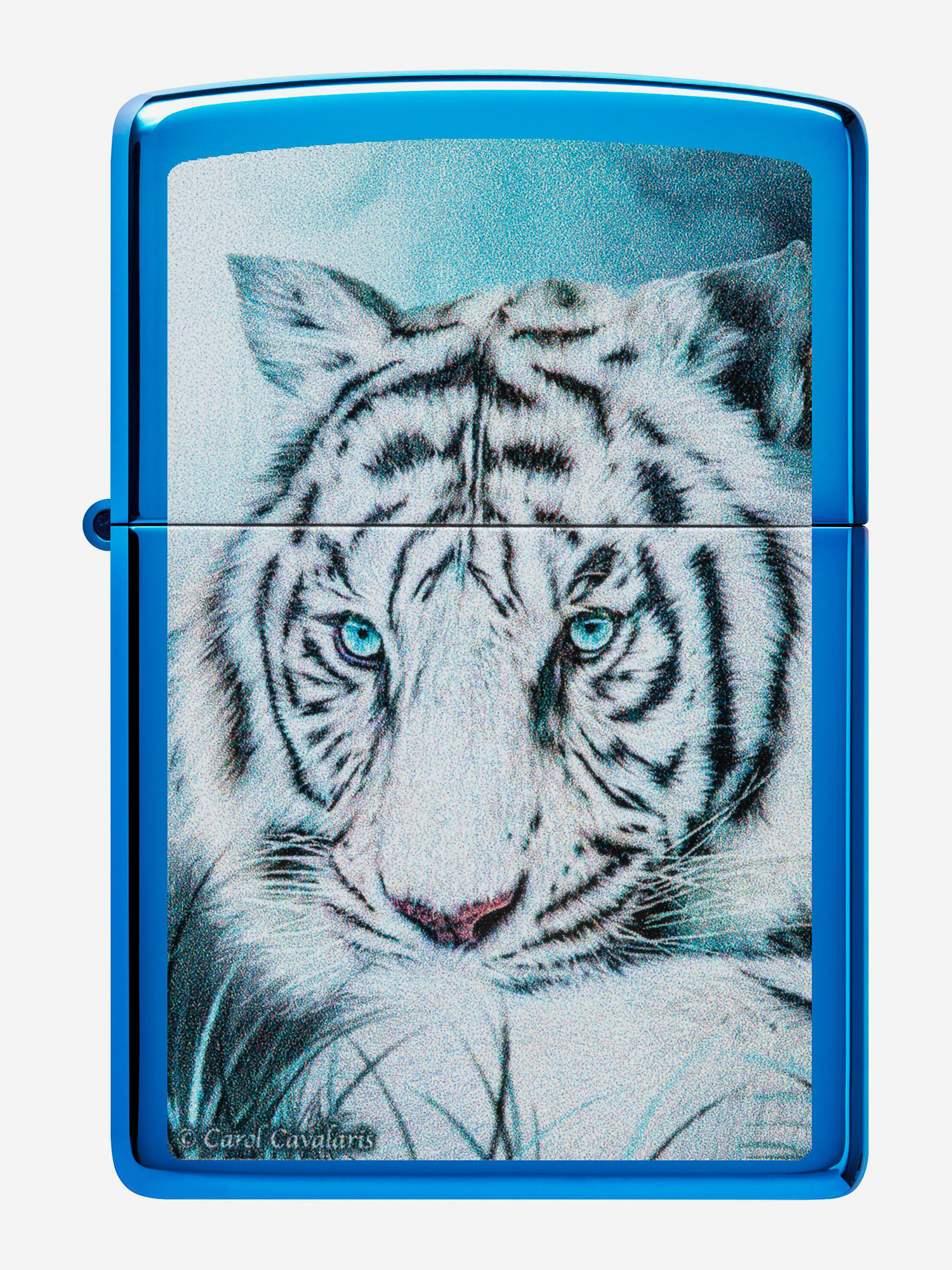 

Зажигалка бензиновая ZIPPO 48951 White Tiger, Синий