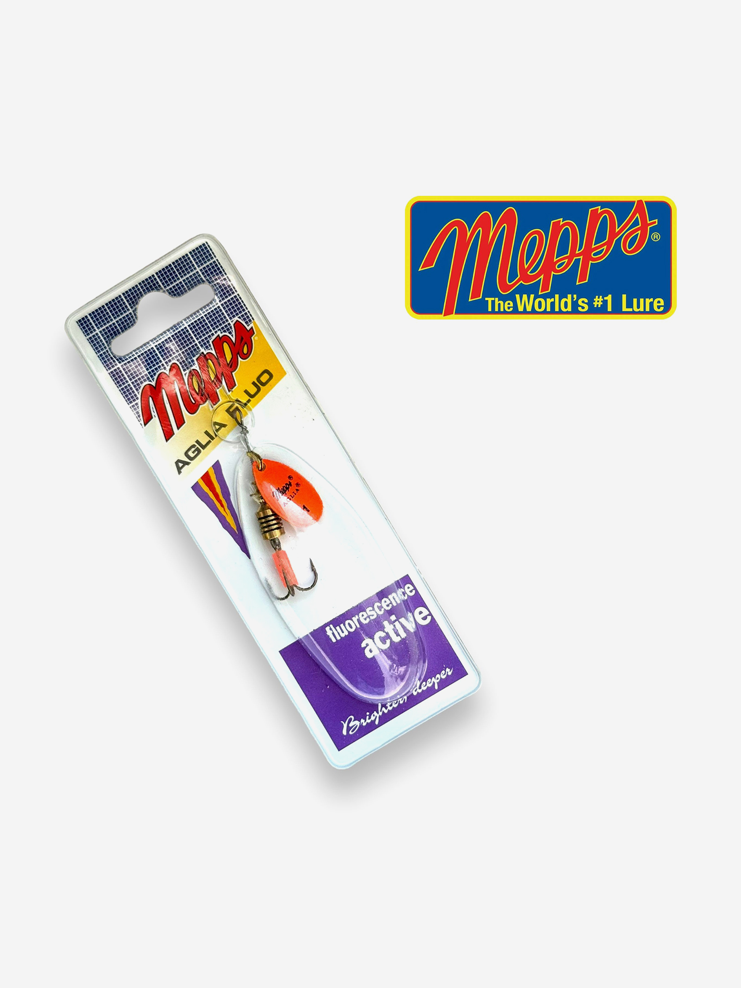 

Блесна вращающаяся MEPPS Aglia FLUO ORANGE №1 3,5 г. Приманка на щуку, окуня, форель, Оранжевый