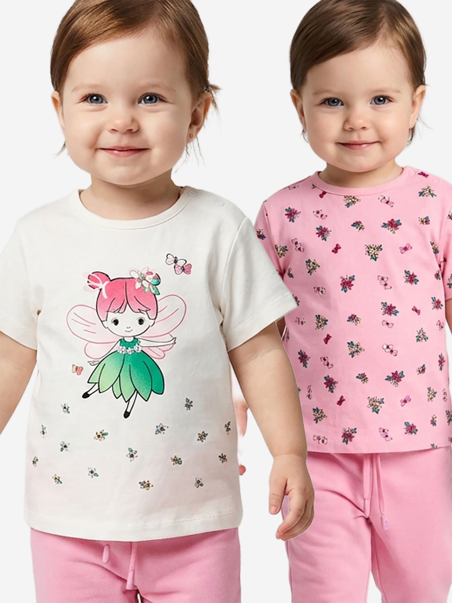Изображение товара Футболка для девочки, 2 шт в комплекте PlayToday