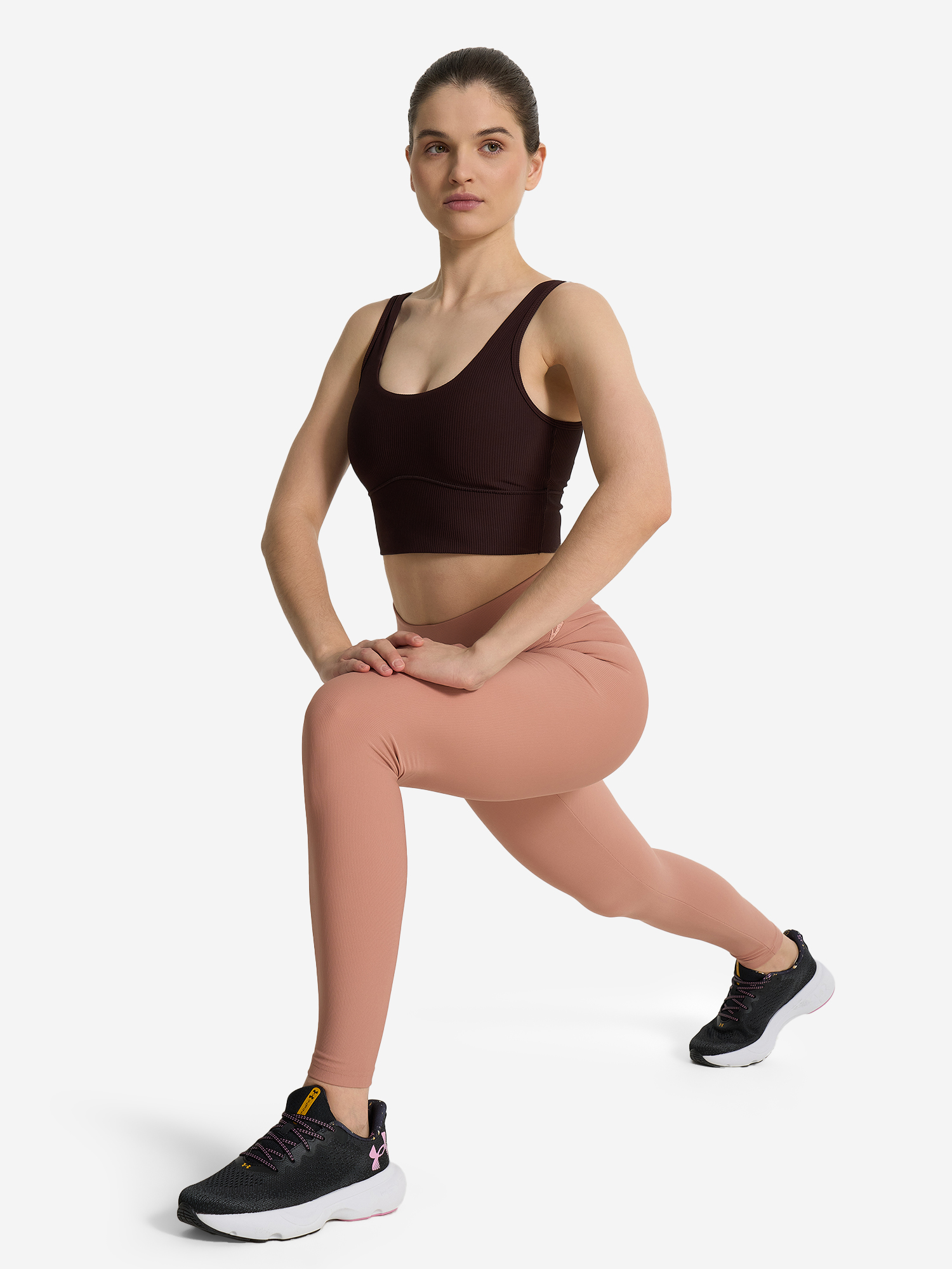 фото Майка женская under armour, коричневый