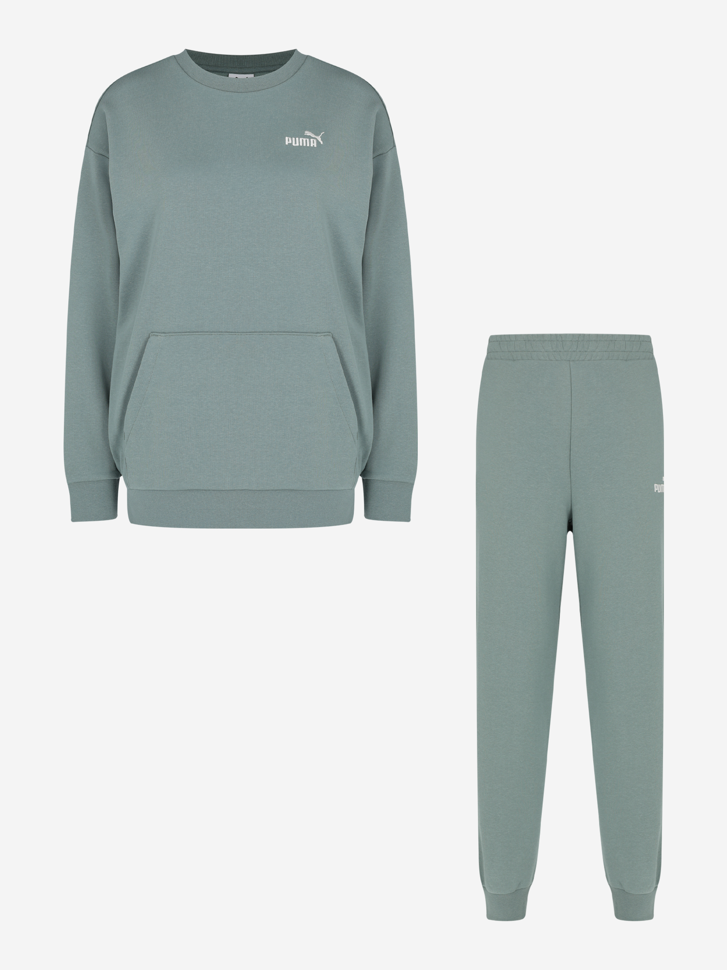 Костюм женский PUMA Ess Sweat Suit TR CL, Зеленый