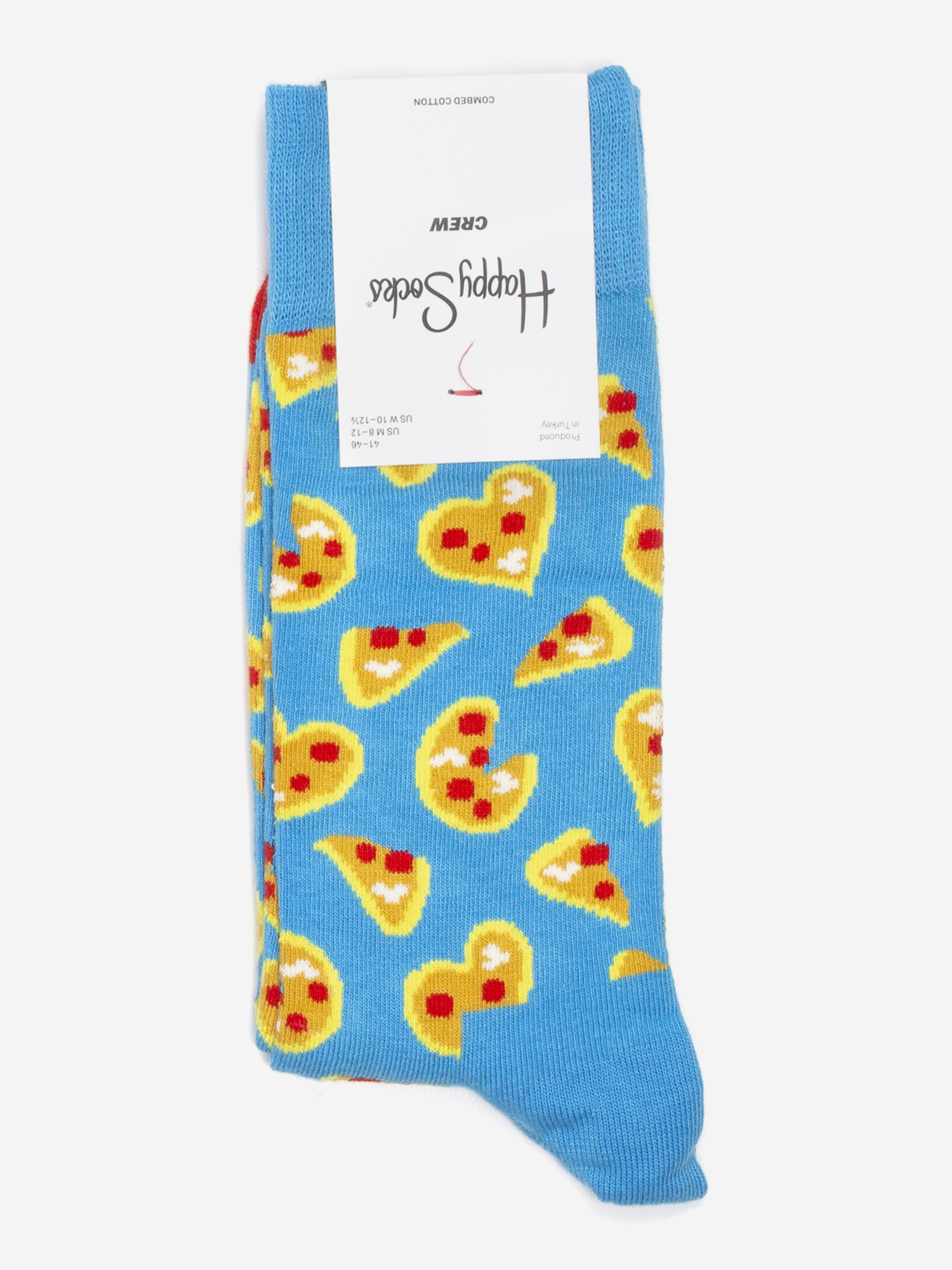 

Носки с рисунками Happy Socks, Pizza Love Blue, Голубой