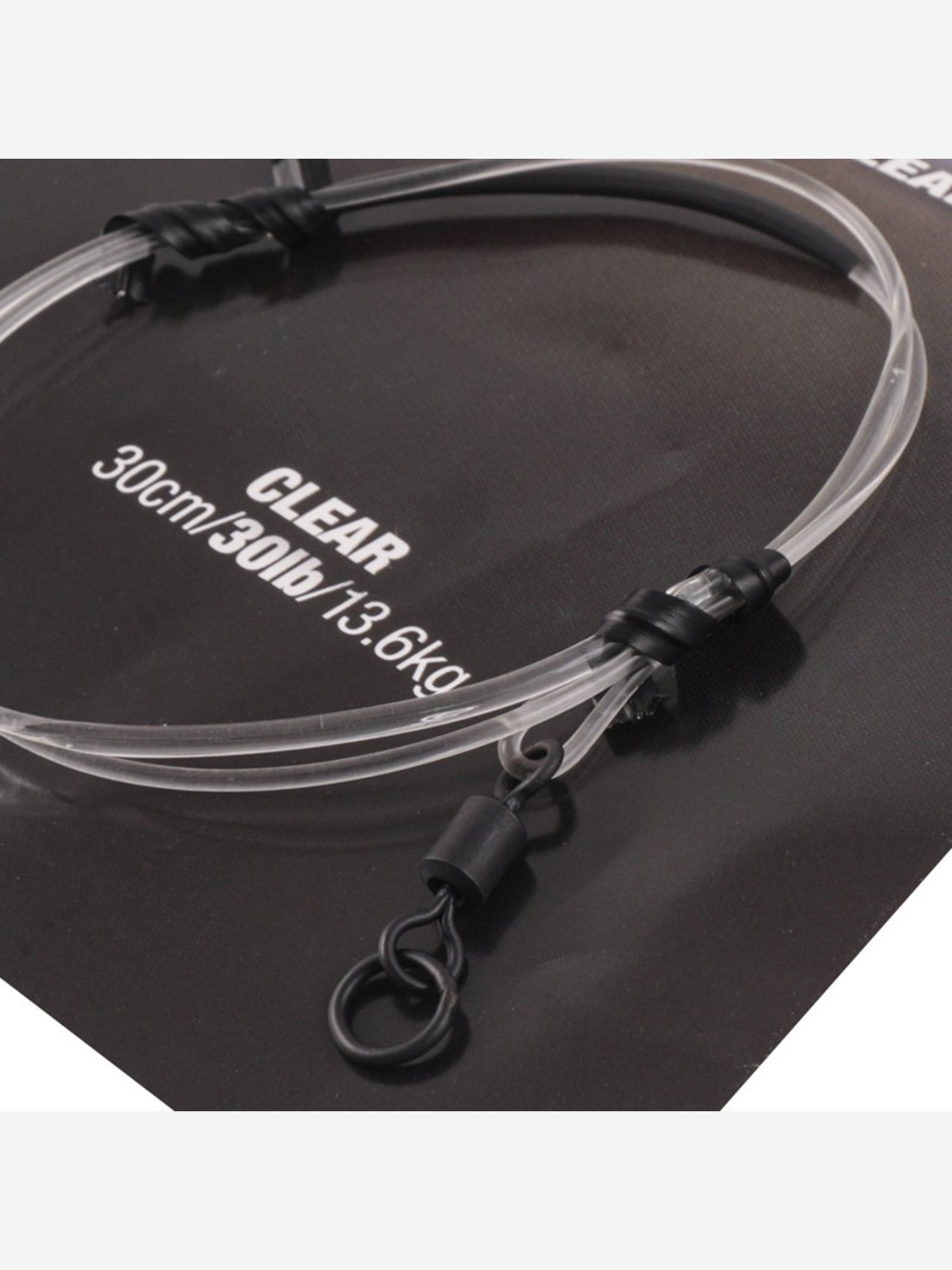 Изображение товара Поводковый материал Dark Matter Ring Swivel Clear KORDA 30lb 30см