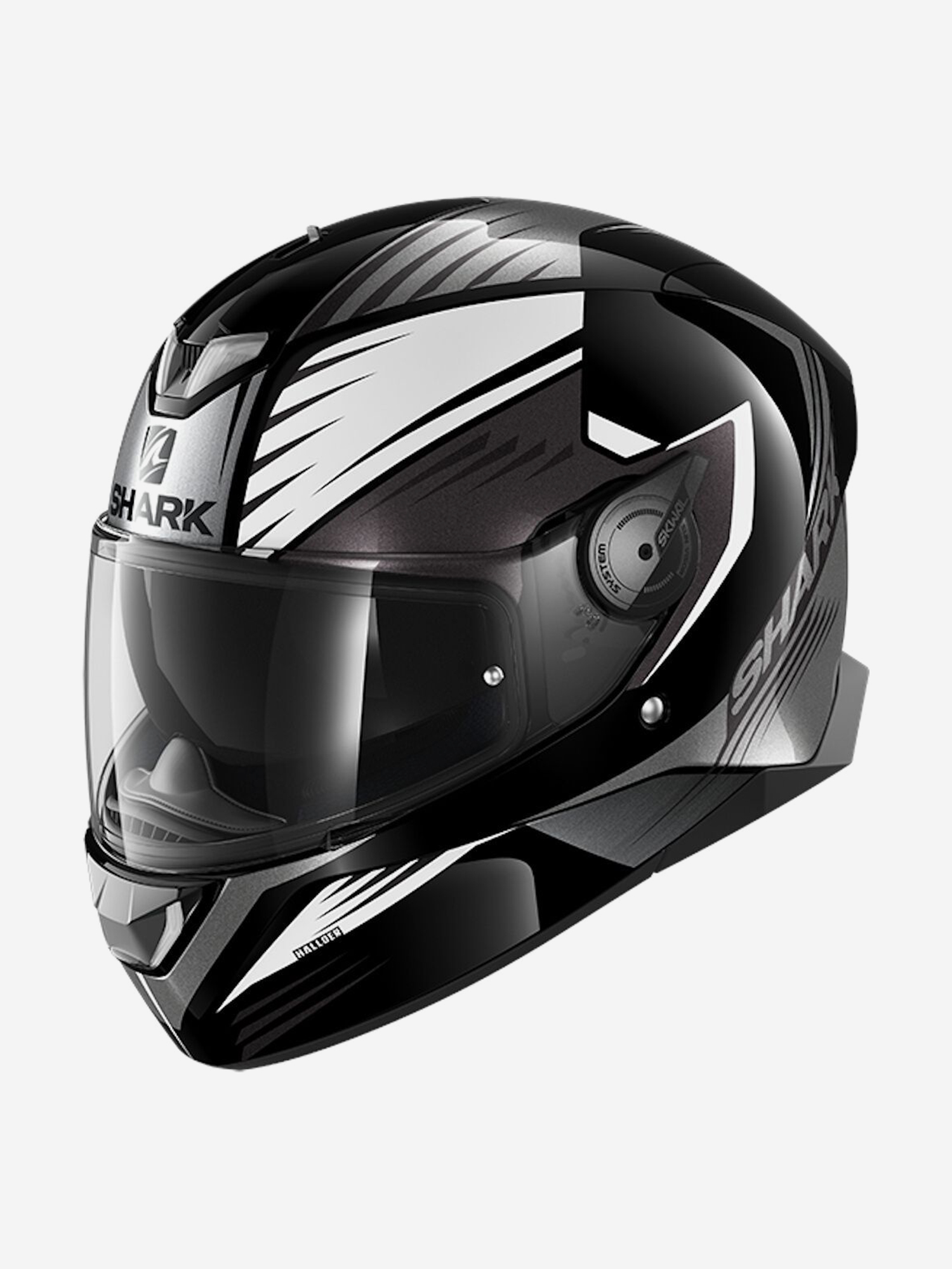 

Мотошлем интеграл SHARK SKWAL 2 HALLDER Black/White/Antracite, Черный