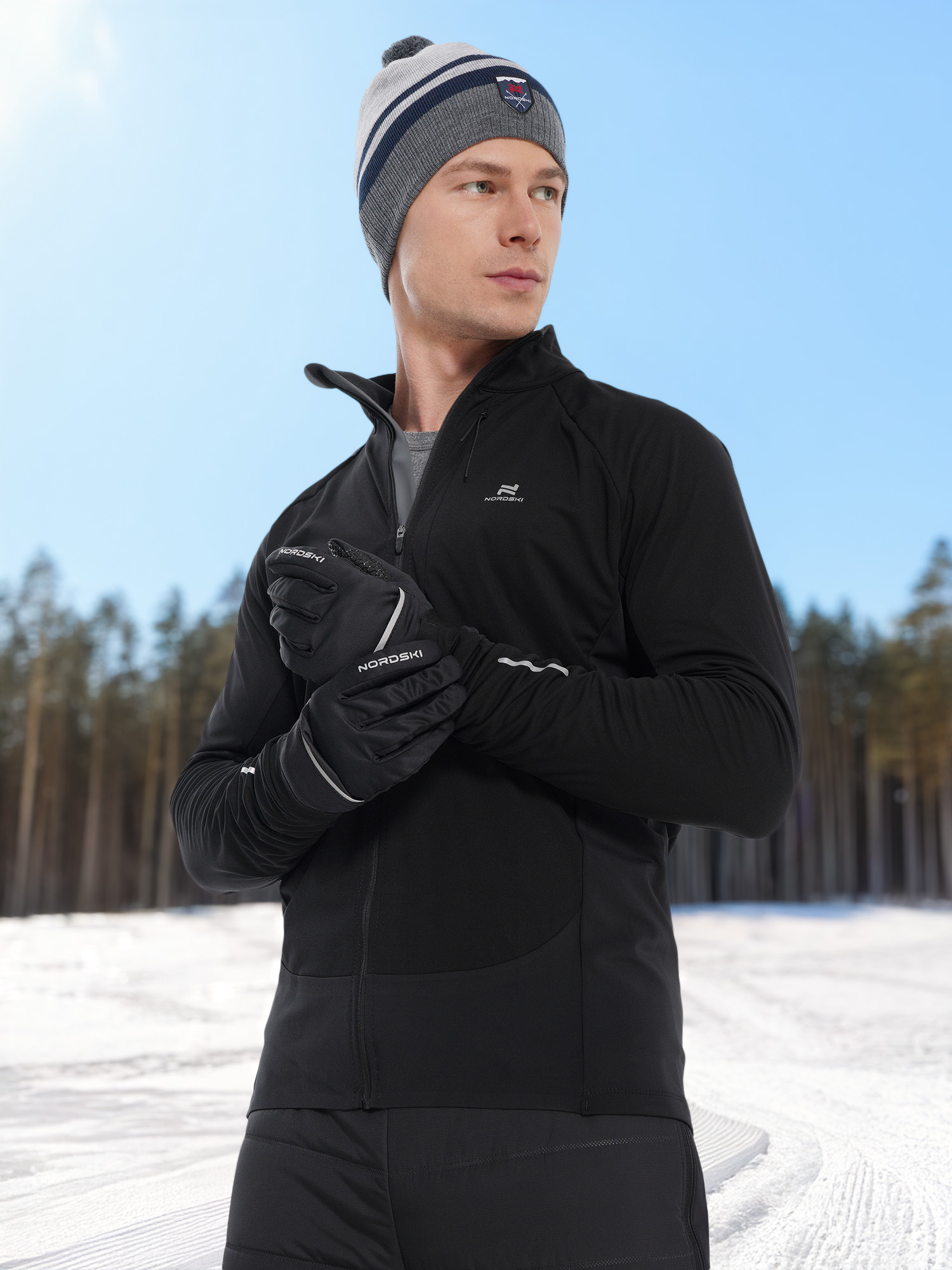 Куртка софтшелл Nordski Race, черный, арт. nsm666100n2v-100