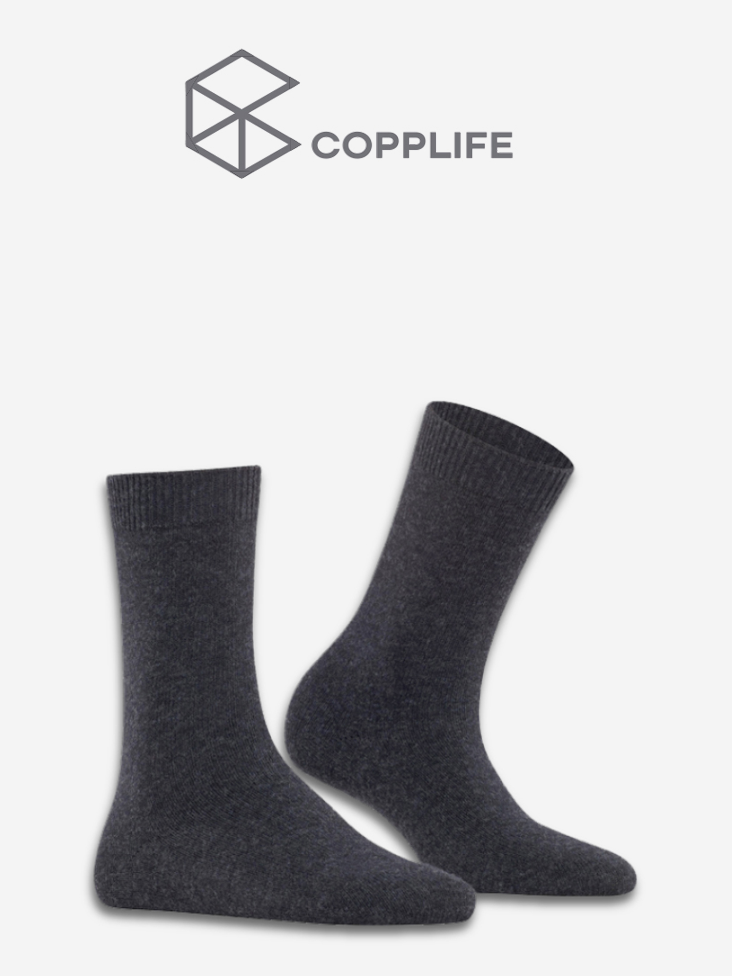  Термоноски антибактериальные COPPLIFE для охоты и рыбалки из собачьей шерсти, Серый