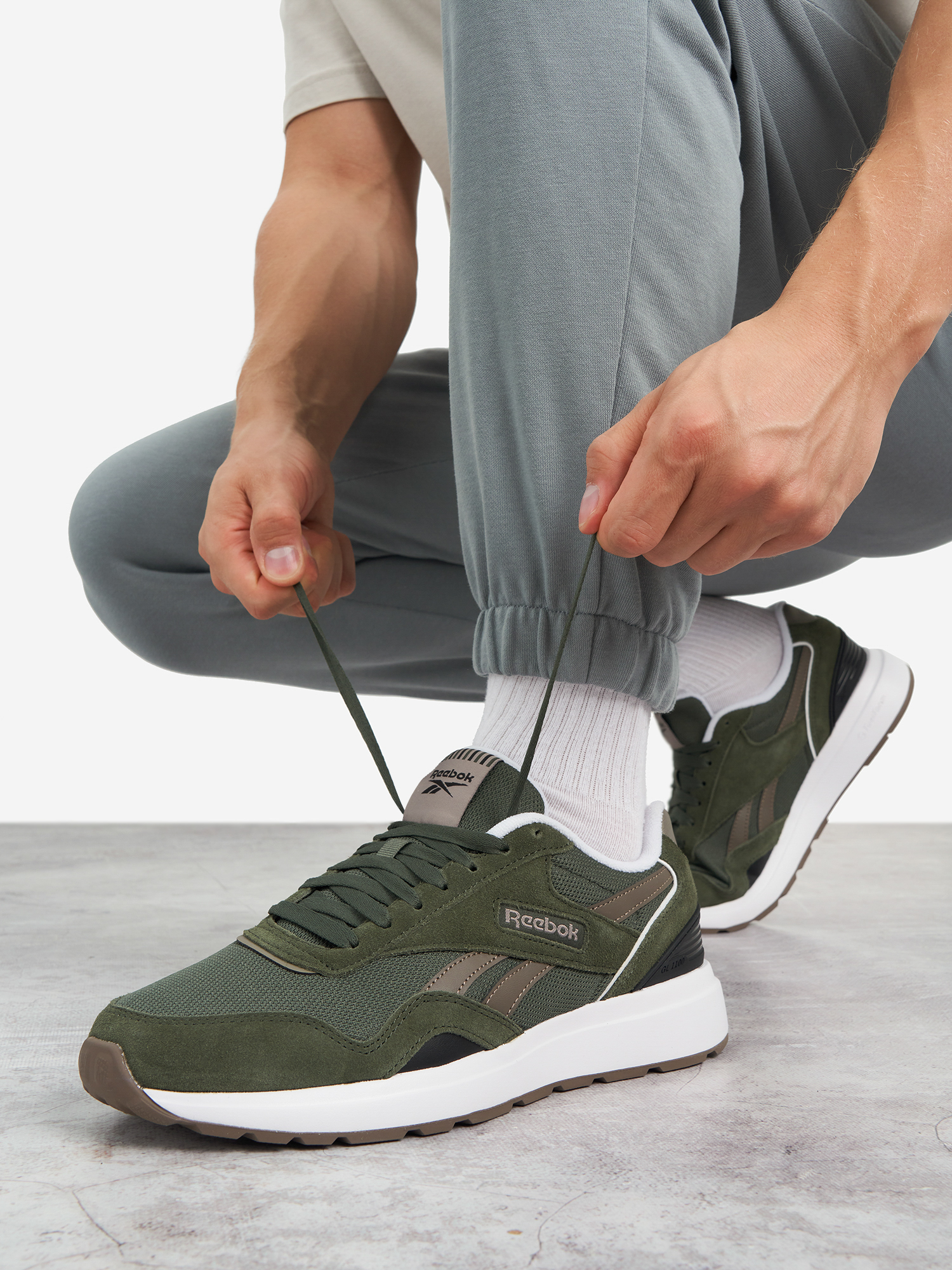 Кроссовки Reebok Gl1100, зеленый, арт. 25038