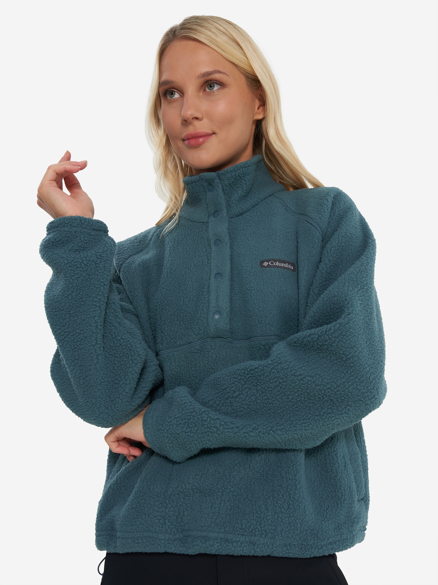 

Джемпер флисовый женский Columbia Jasper Ridge Pebbled Fleece Half Snap, Голубой