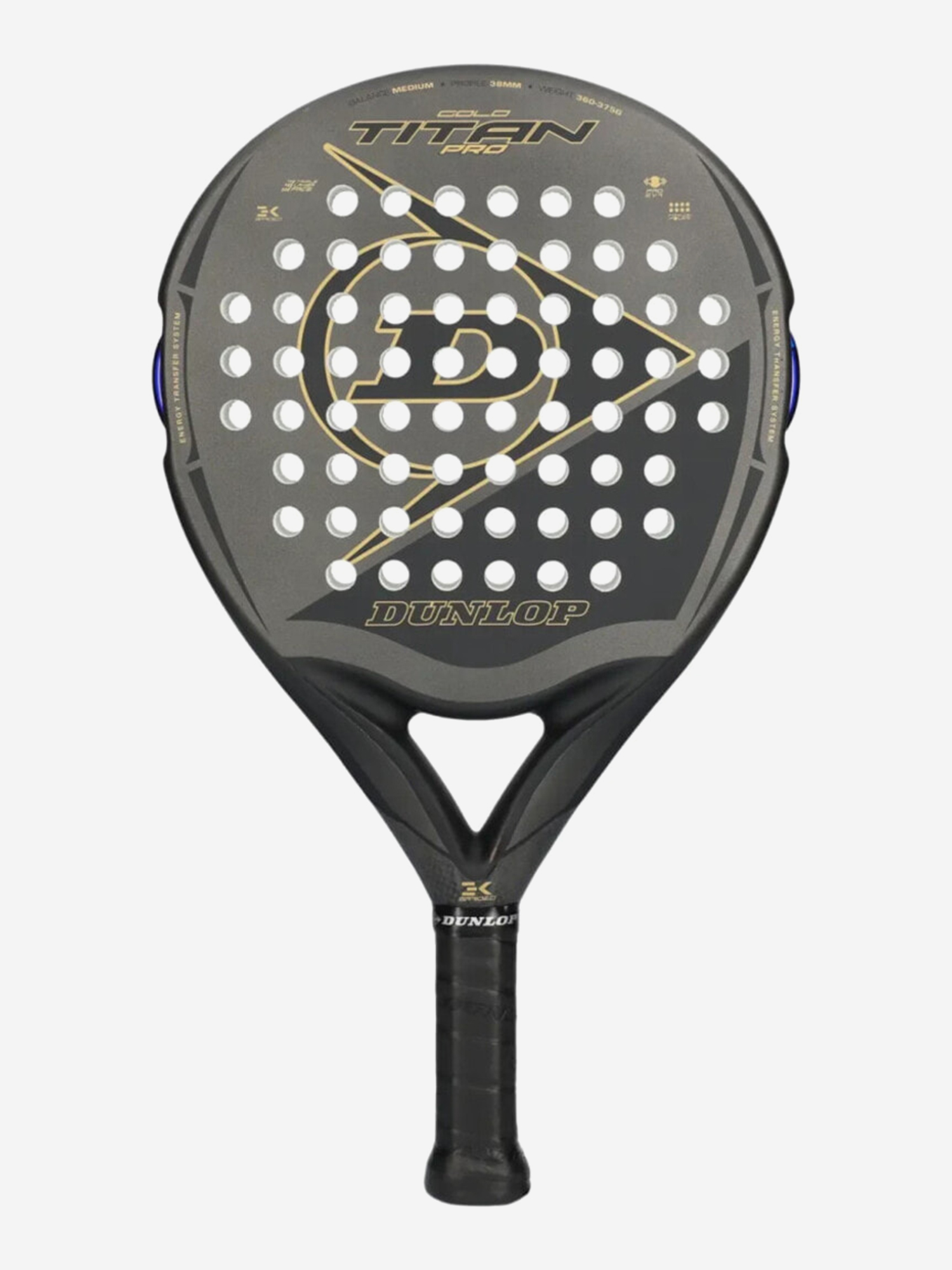 Изображение товара Ракетка для падела Dunlop Titan Pro Gold 2024 профессиональная гибридная