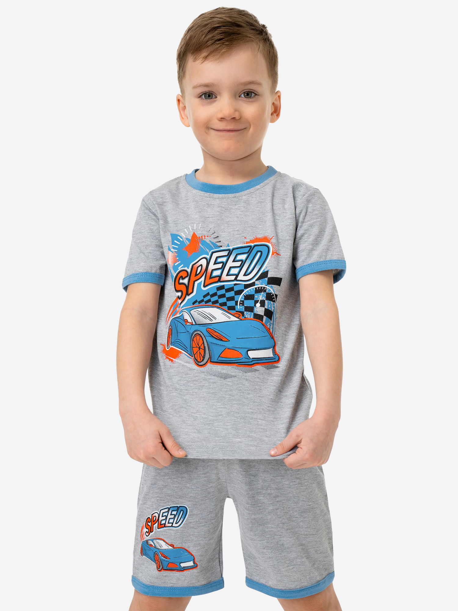 

Костюм для мальчиков с шортами Bonito kids, Серый