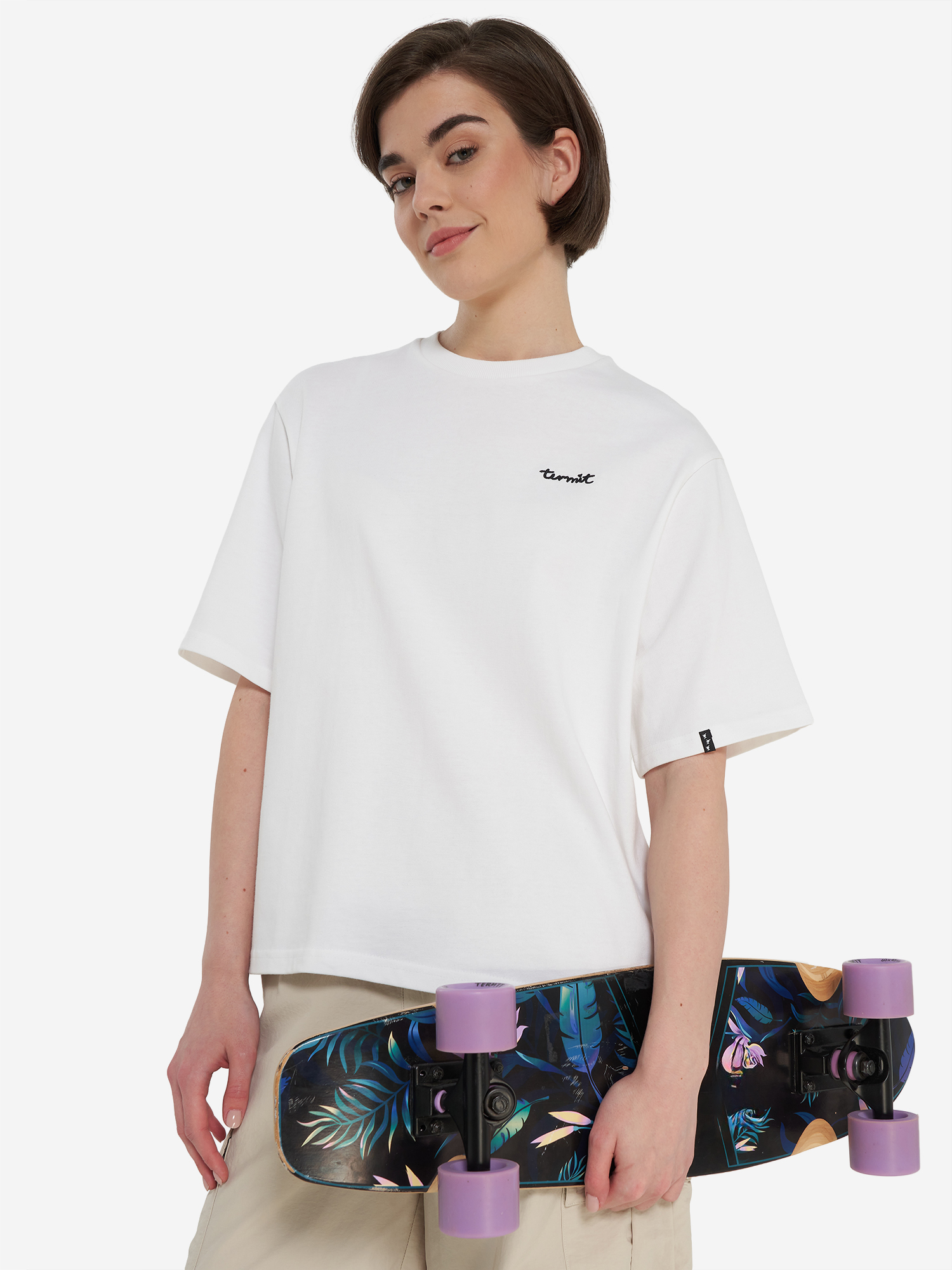 Футболка женская Termit оверсайз Белая, белый, арт. 142513trt-00