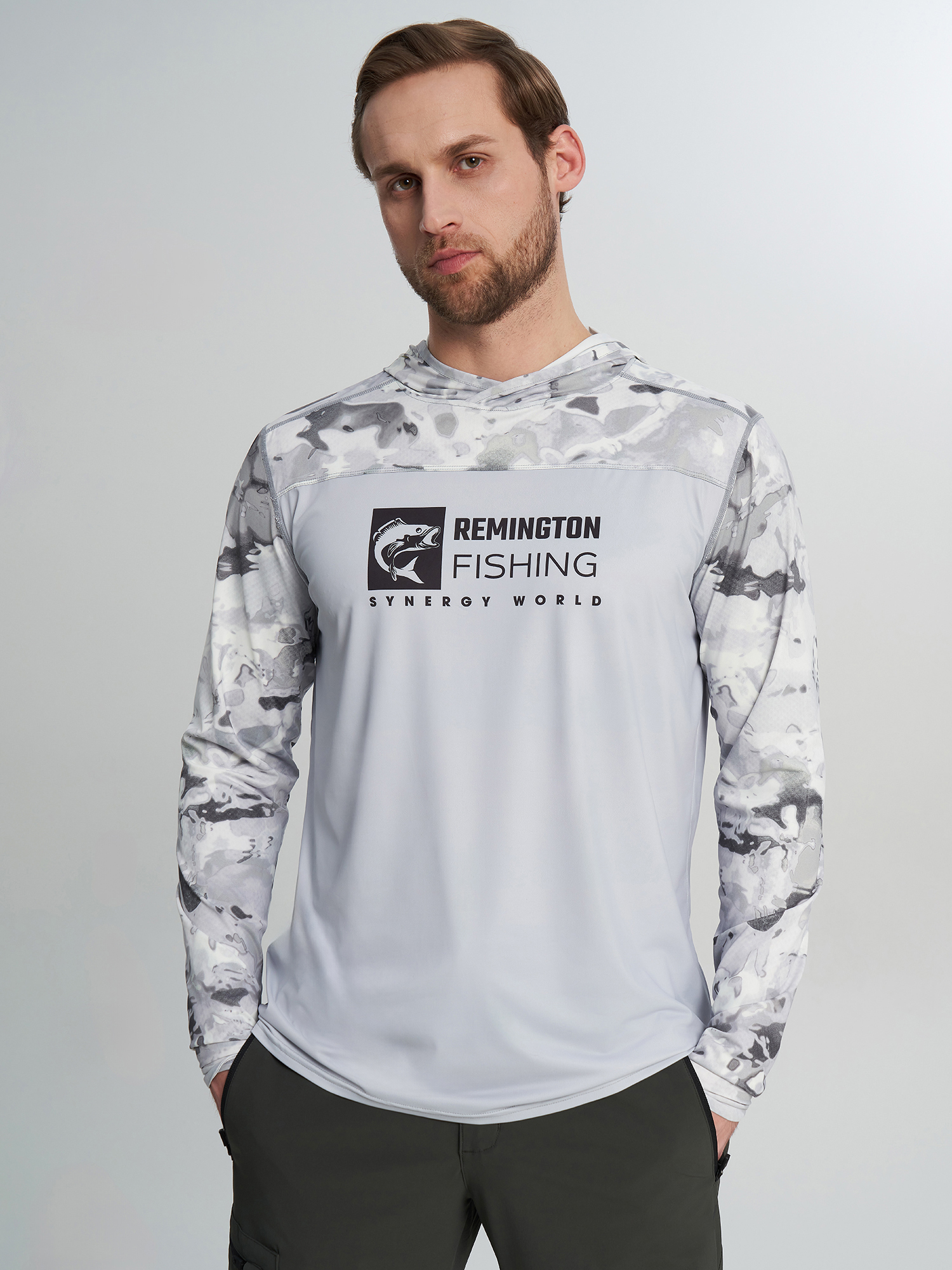 Изображение товара Лонгслив мужской Remington Fishing Sun And Mosquito Protection Style 5, Серый