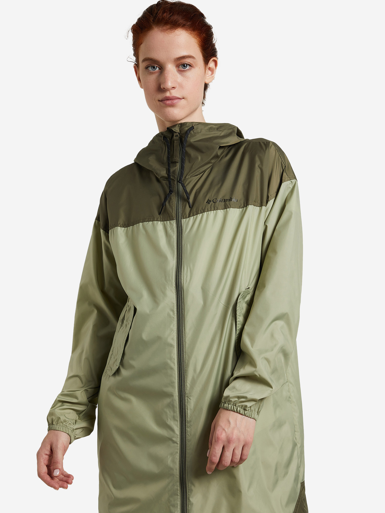 

Ветровка женская Columbia Flash Challenger Long Windbreaker, Зеленый