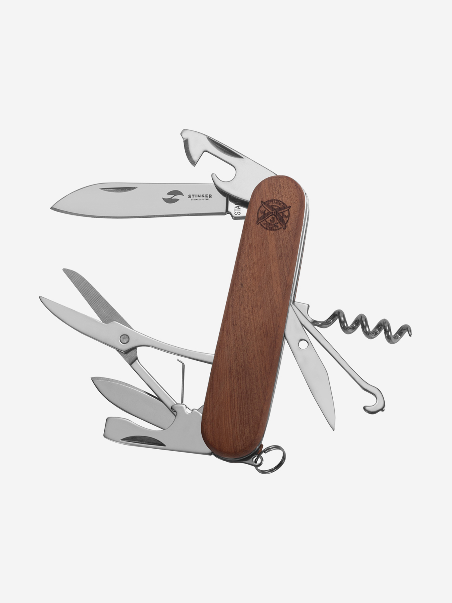 

Нож перочинный STINGER, , 13 функций, Коричневый