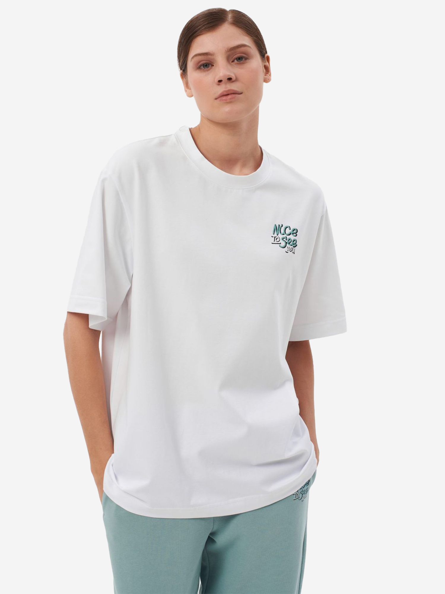 

Футболка женская Nikasport с принтом Oversize, Белый