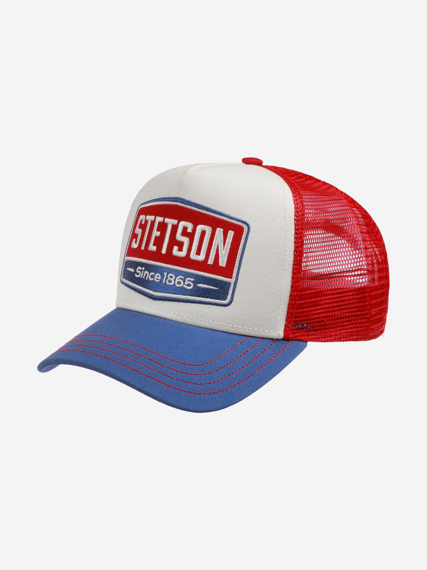 Изображение товара Бейсболка с сеточкой STETSON 7751107 TRUCKER CAP GASOLINE, Синий / красный