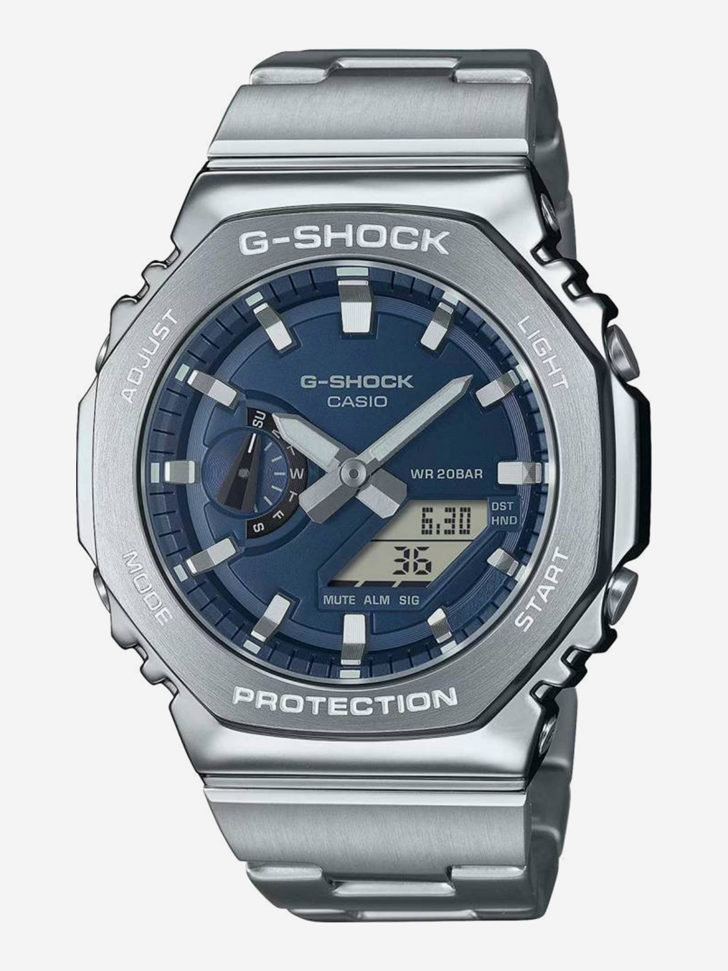 Изображение товара Спортивные часы Casio GM-2110D-2B с нержавеющей сталью и подсветкой