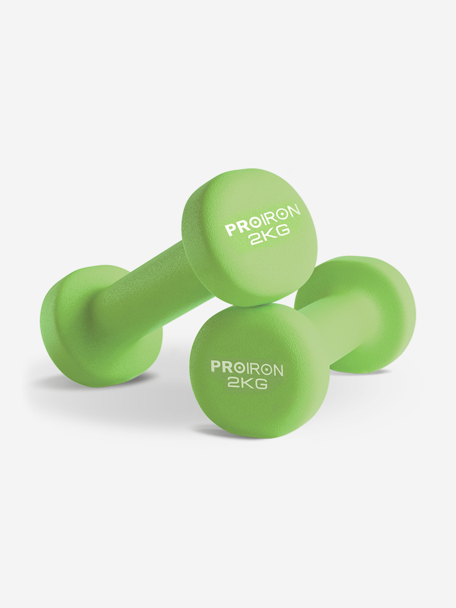 

Гантели PROIRON неопреновые набор 2 шт, 2+2 кг, Зеленый