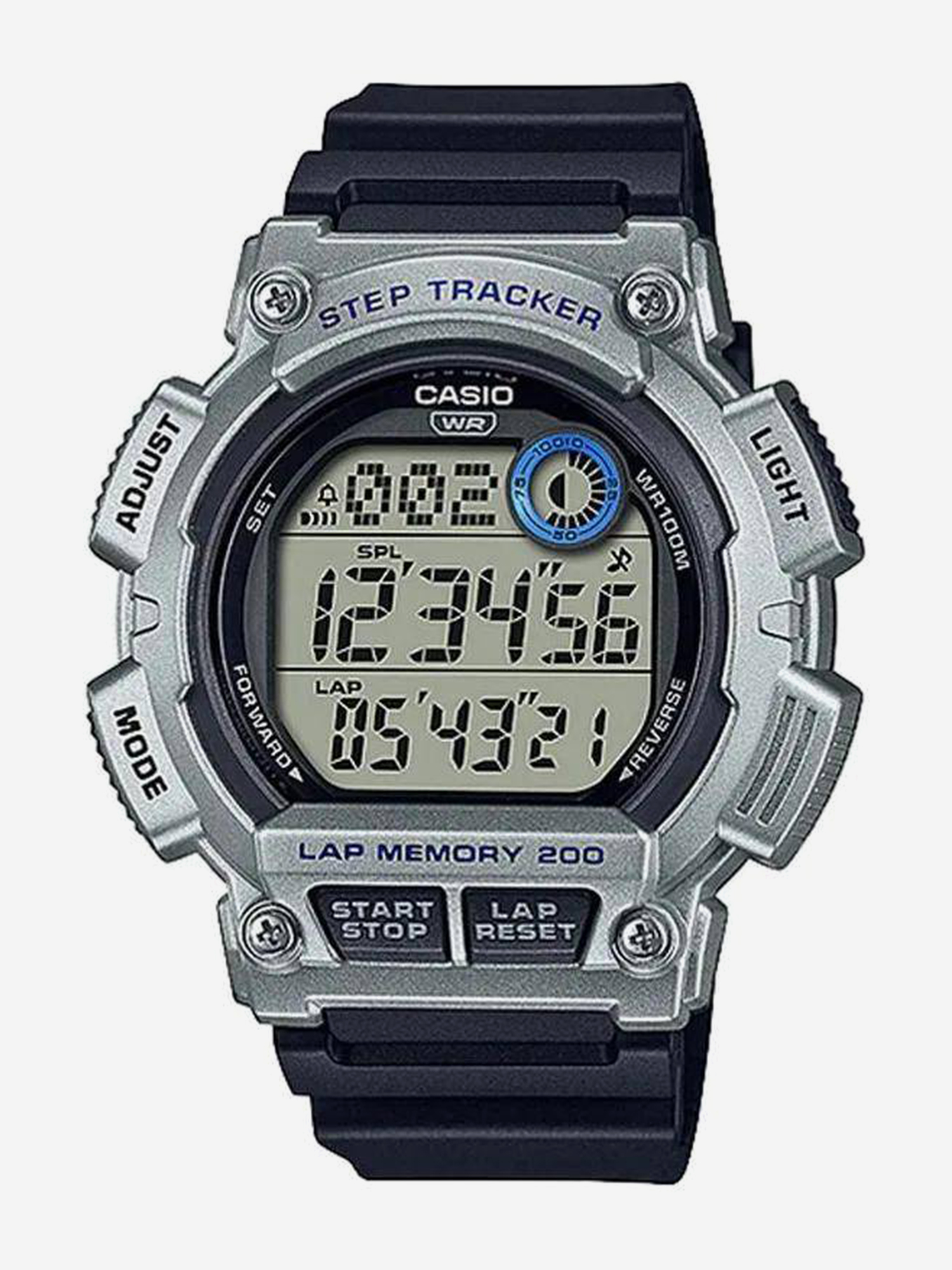 Изображение товара Спортивные часы CASIO ILLUMINATOR WS-2100H-1A2, Черный/синий
