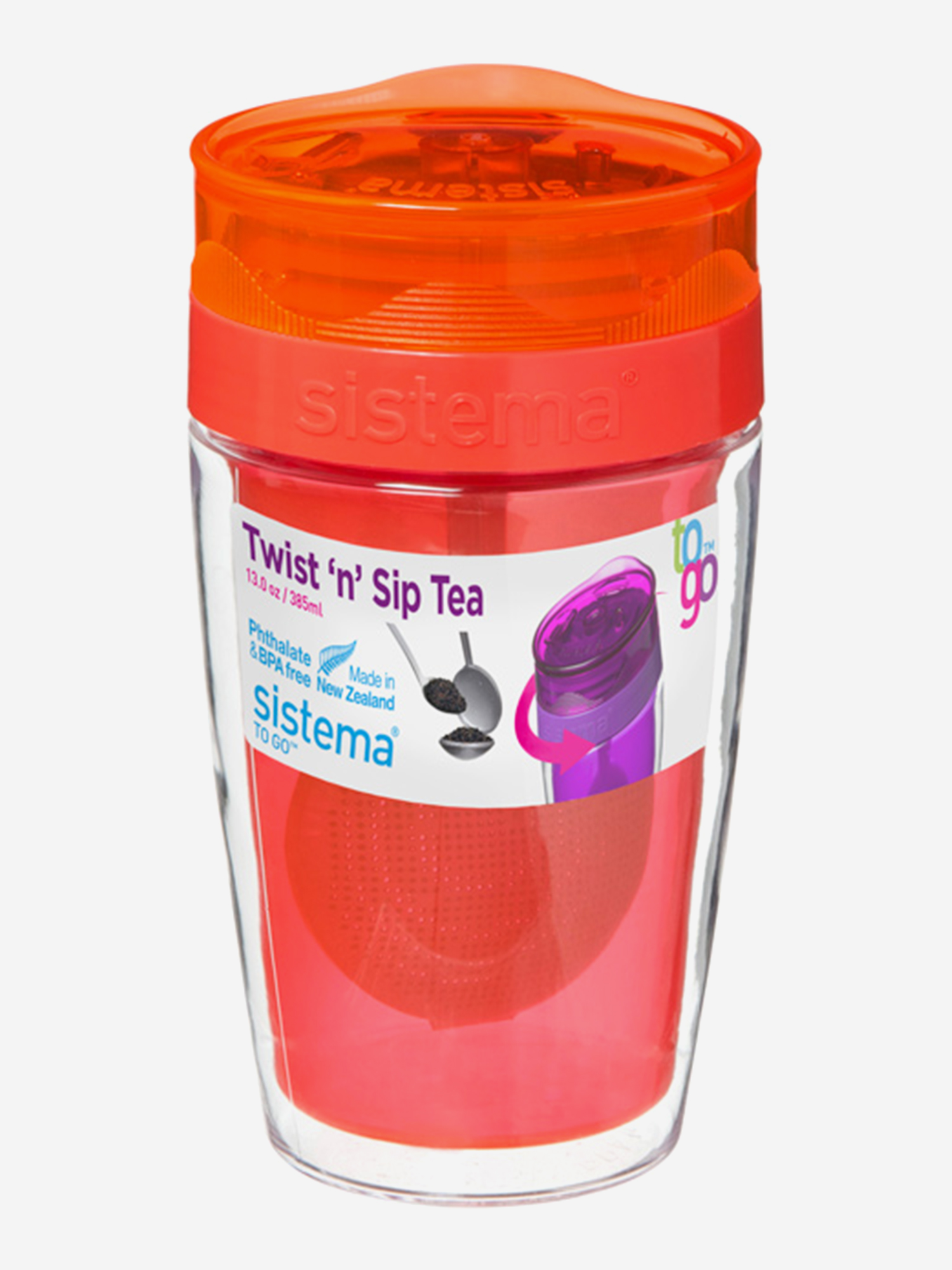 Изображение товара Термокружка Sistema To-go 370мл оранжевая для напитков туризм походы