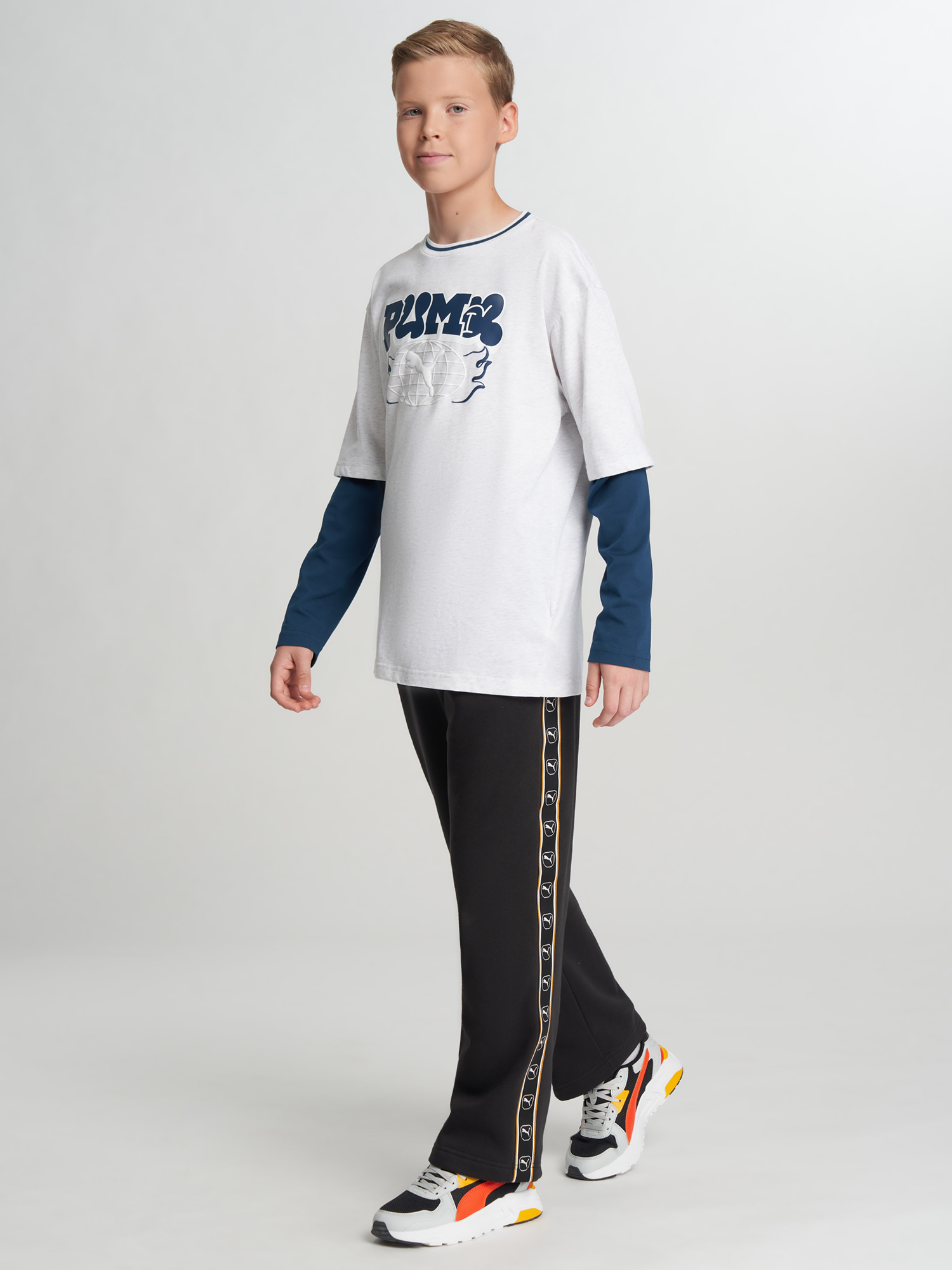 Лонгслив для мальчиков PUMA, Белый 5