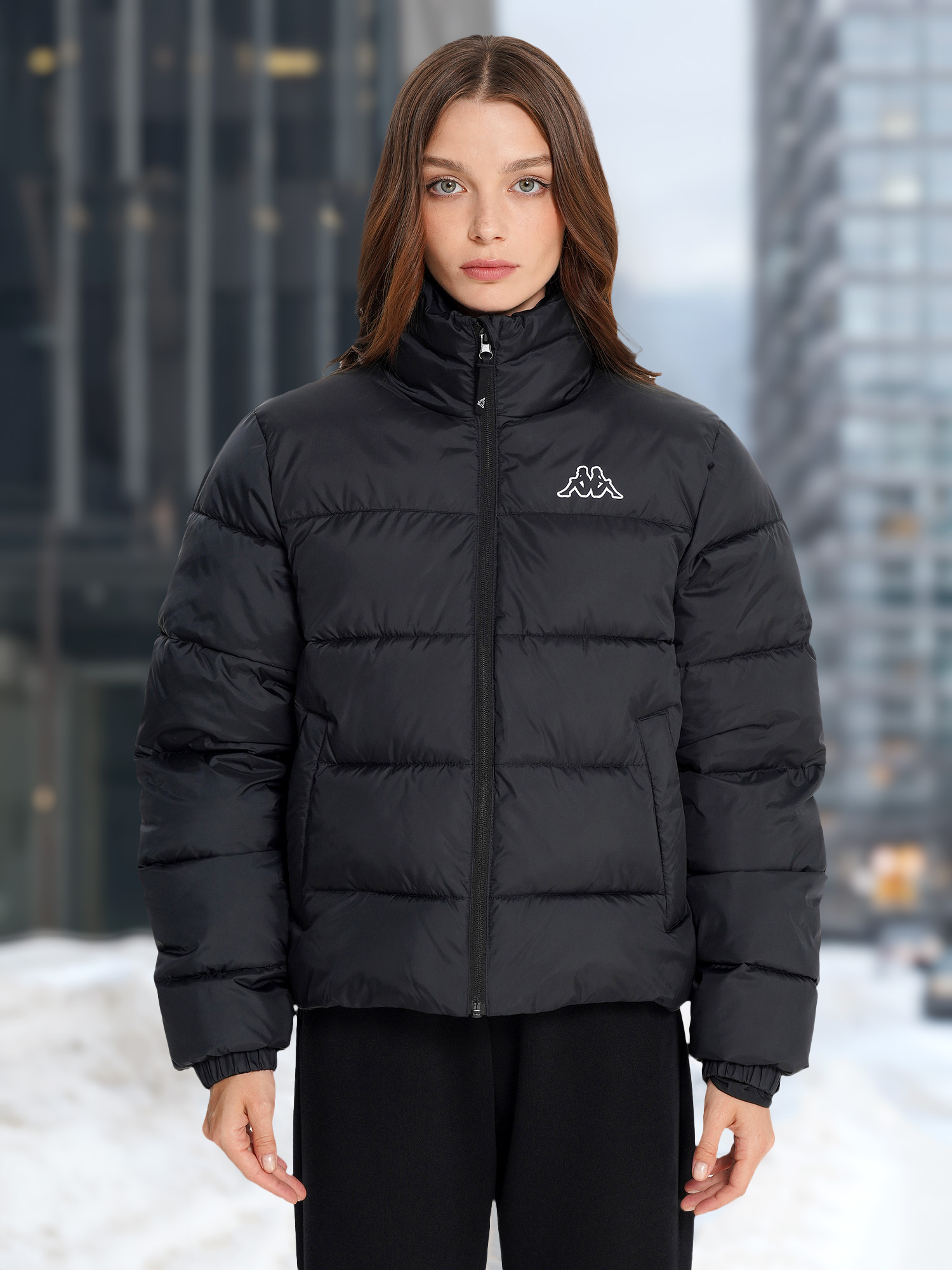 Пуховик женский Kappa, черный, арт. 18911