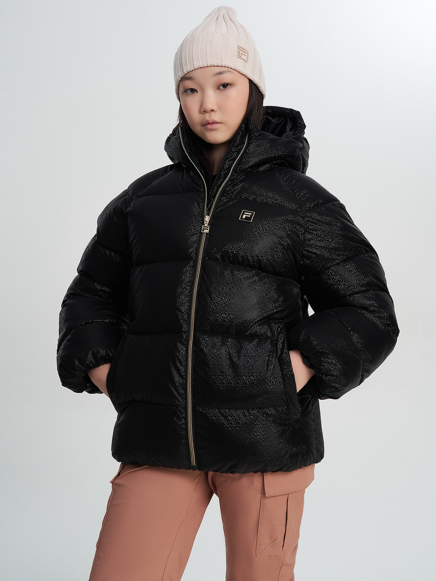 Изображение товара Пуховик ультралегкий для девочек FILA, Черный