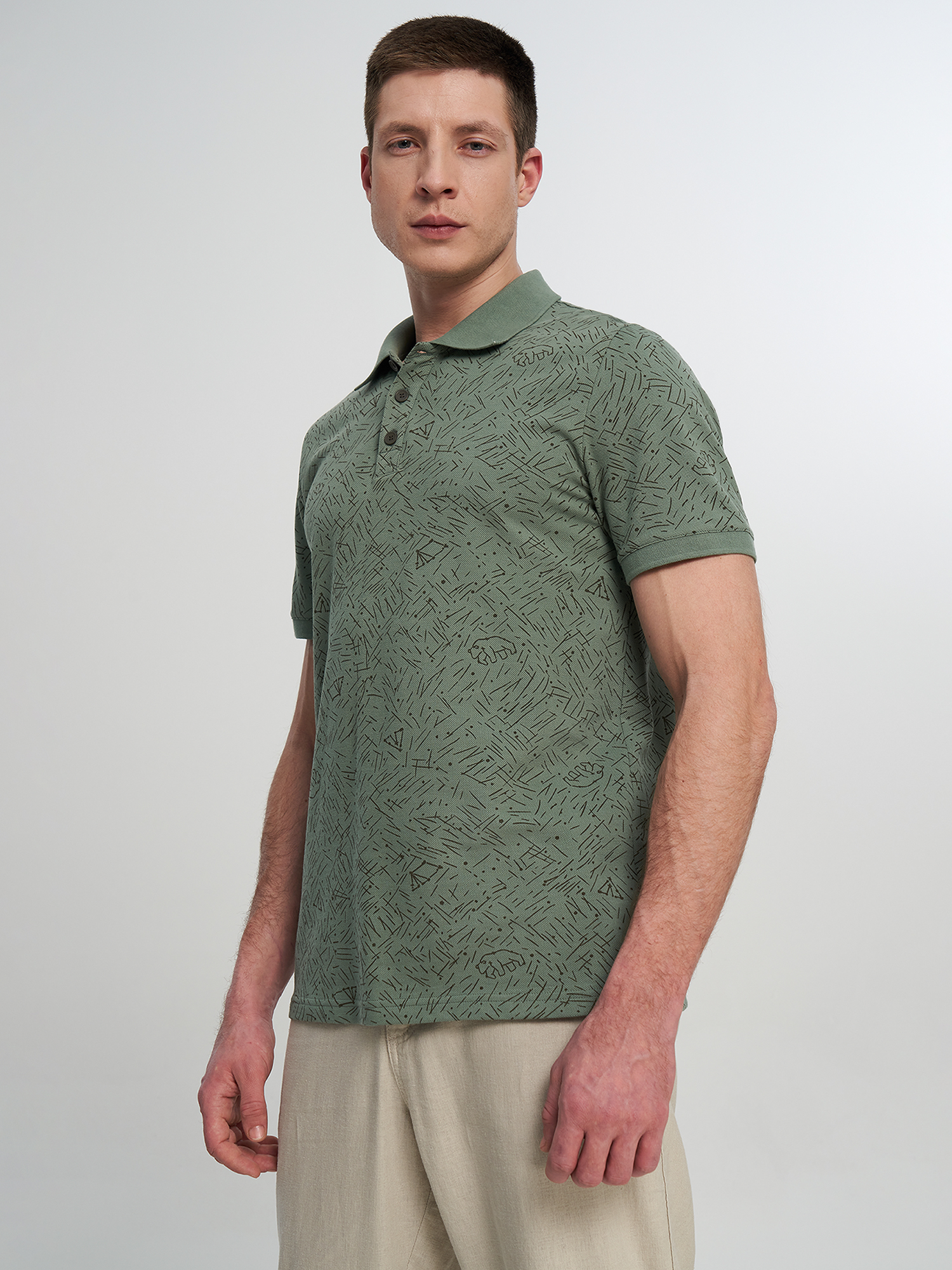 Изображение товара Мужское поло Outventure прямой покрой 100% хлопок лето и всесезонное