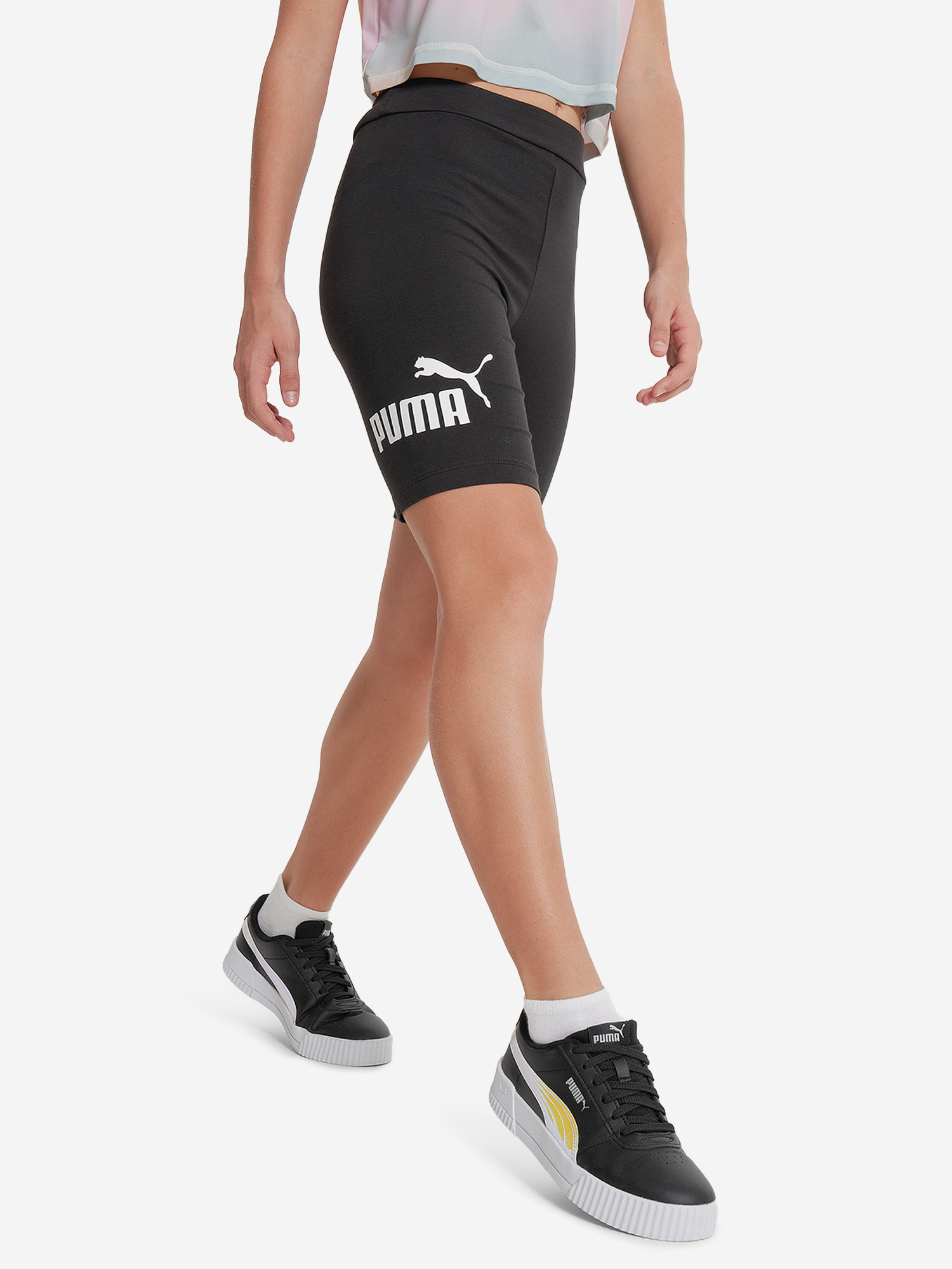 Велосипедки для девочек PUMA Ess+ Logo, Черный
