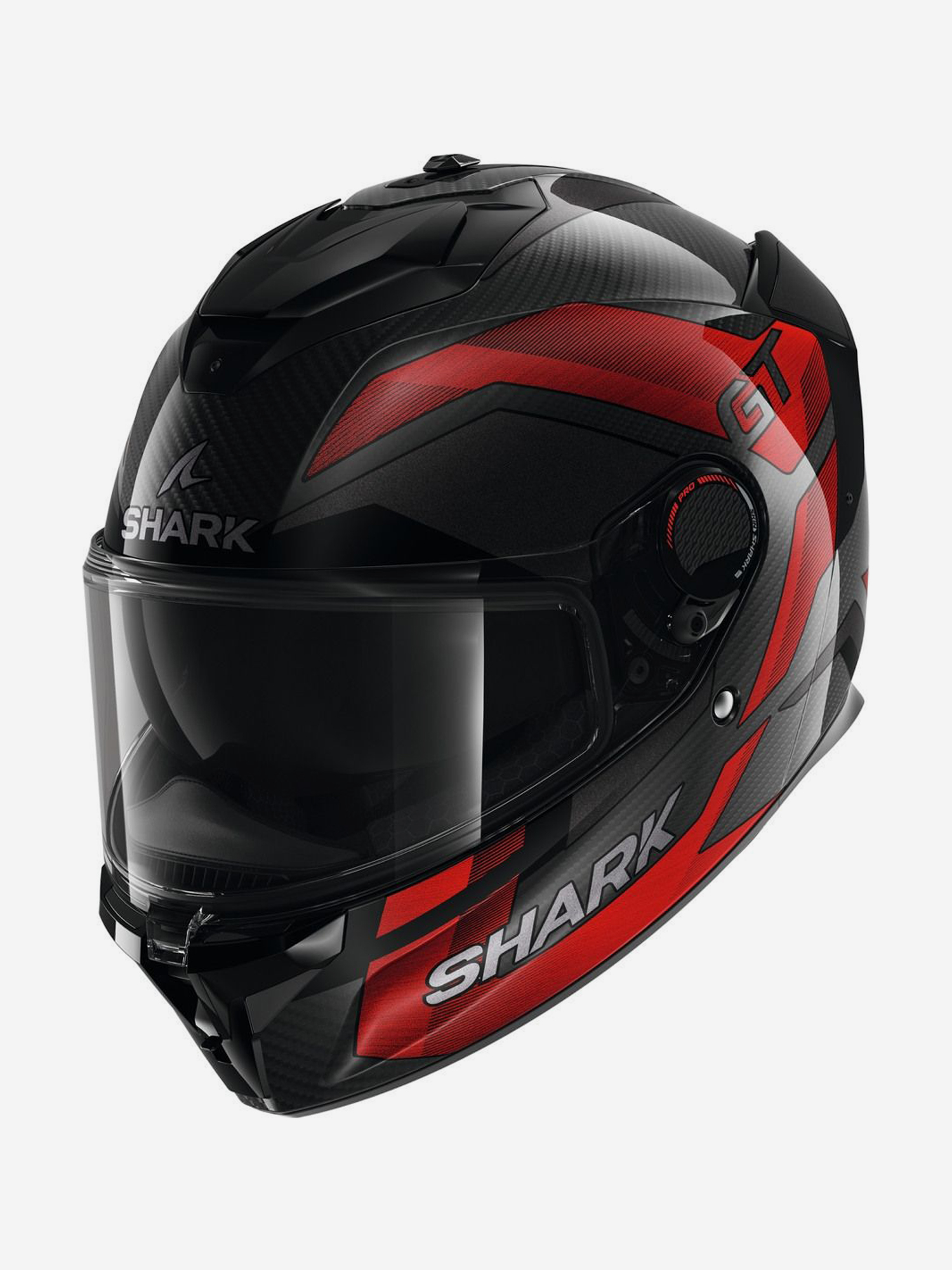 

Мотошлем интеграл Shark SPARTAN GT PRO RITMO CARBON Black/Red/Chrome, Черный