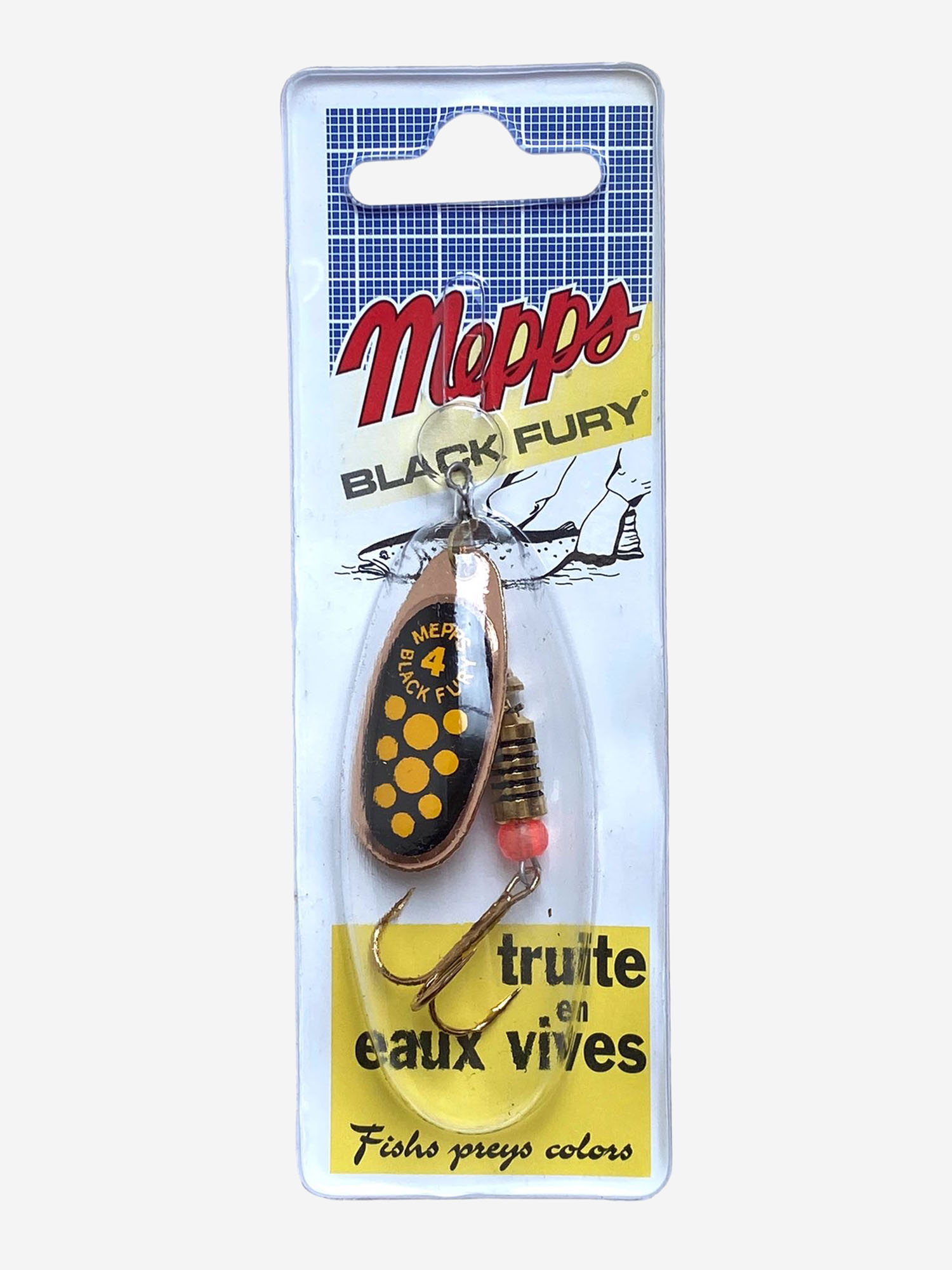

Блесна вращающаяся MEPPS "Black Fury JAUNE CU" №4 (8 г) блистер, Красный
