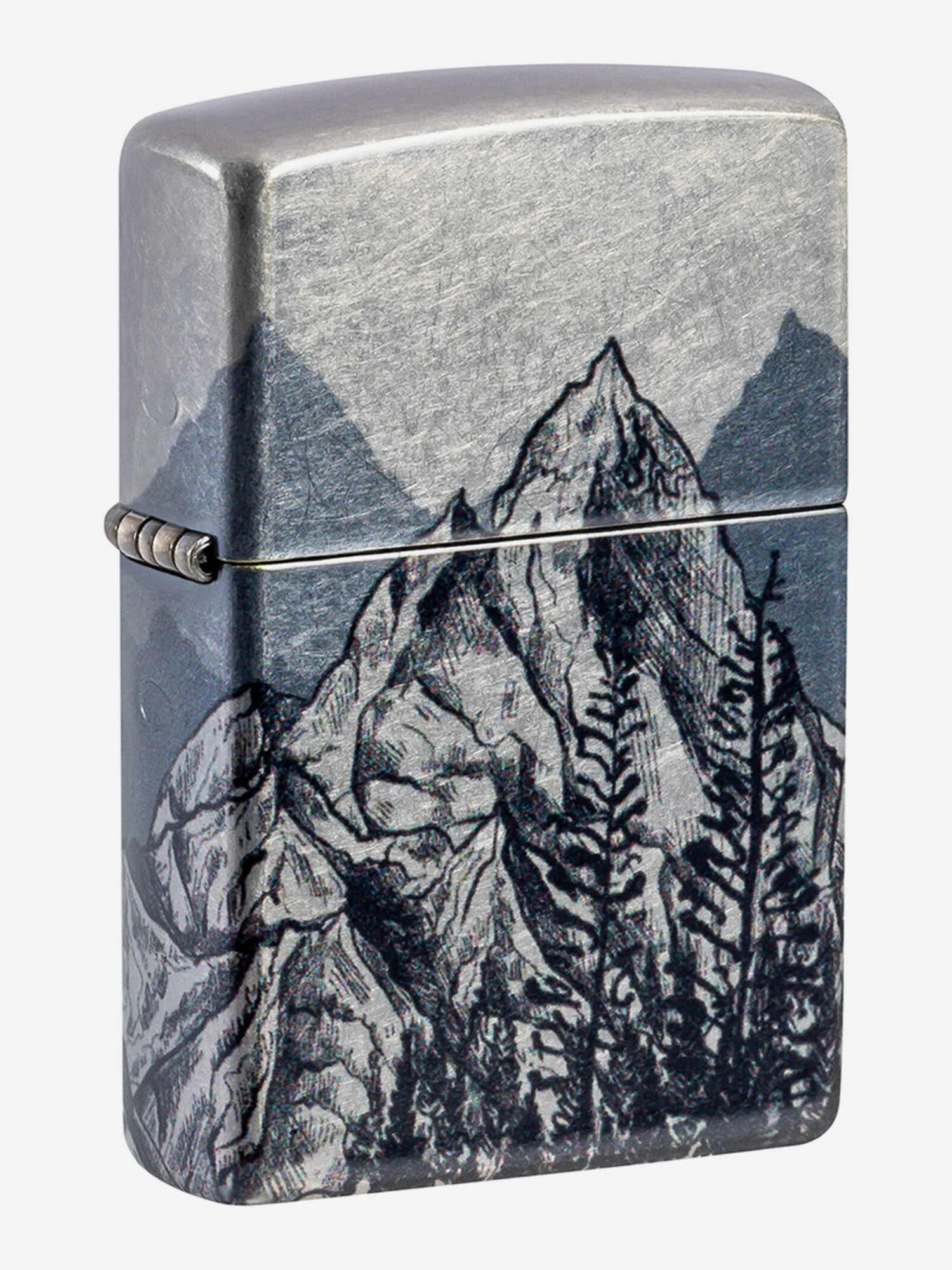Изображение товара Зажигалка бензиновая ветроустойчивая Zippo Mountain Sketch 540 Tumbled Chrome