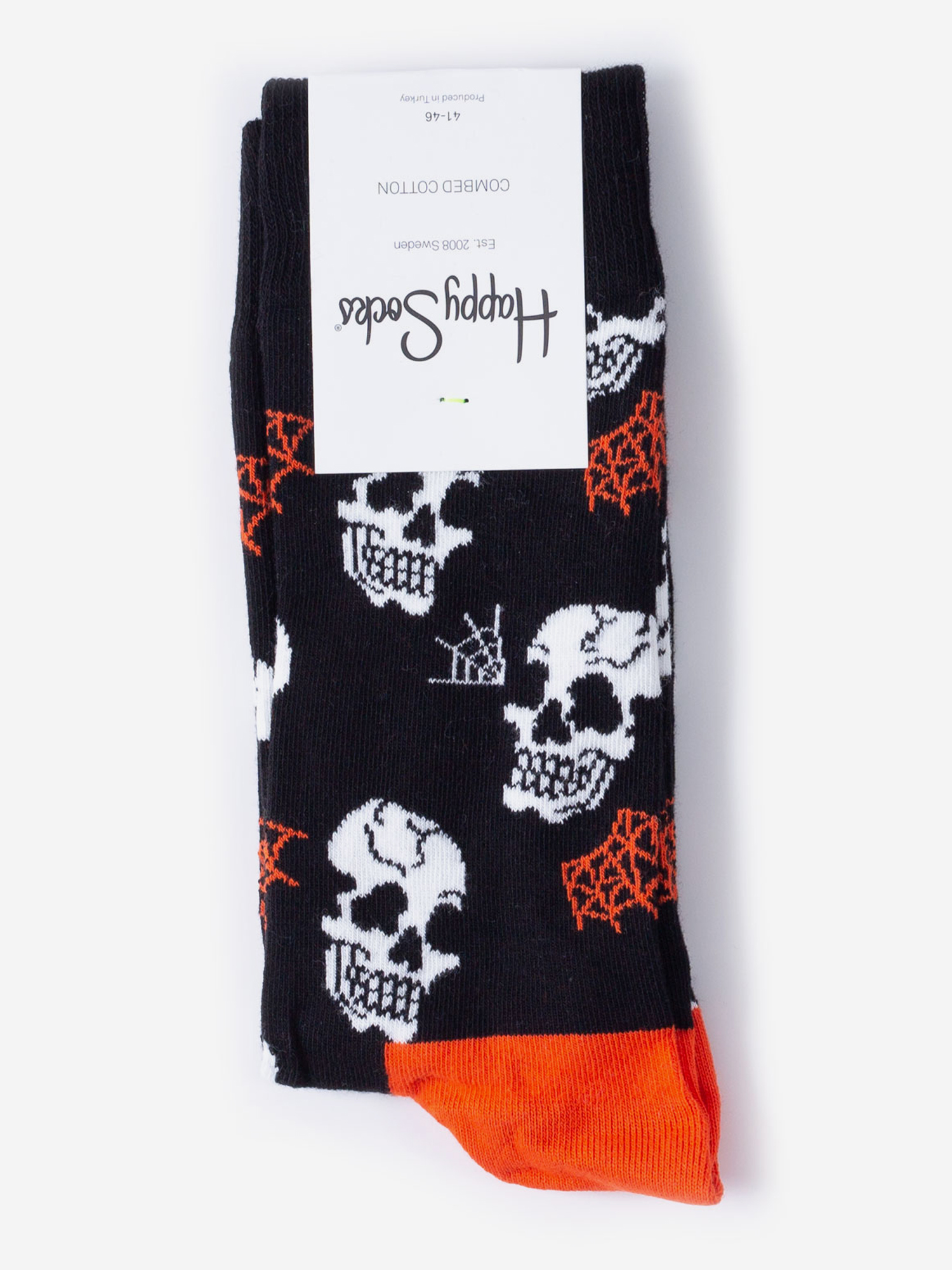 Носки с рисунками Happy Socks - Halloween Skull, Черный
