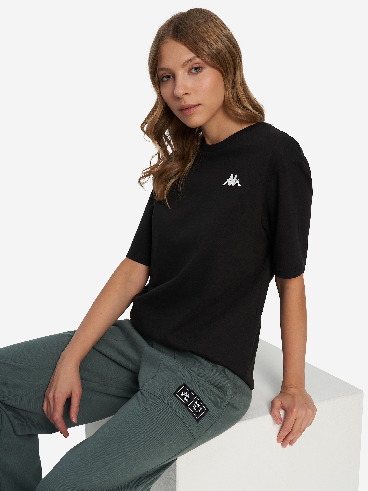 Изображение товара Женская футболка Kappa с рисунком и свободным покроем для активного отдыха