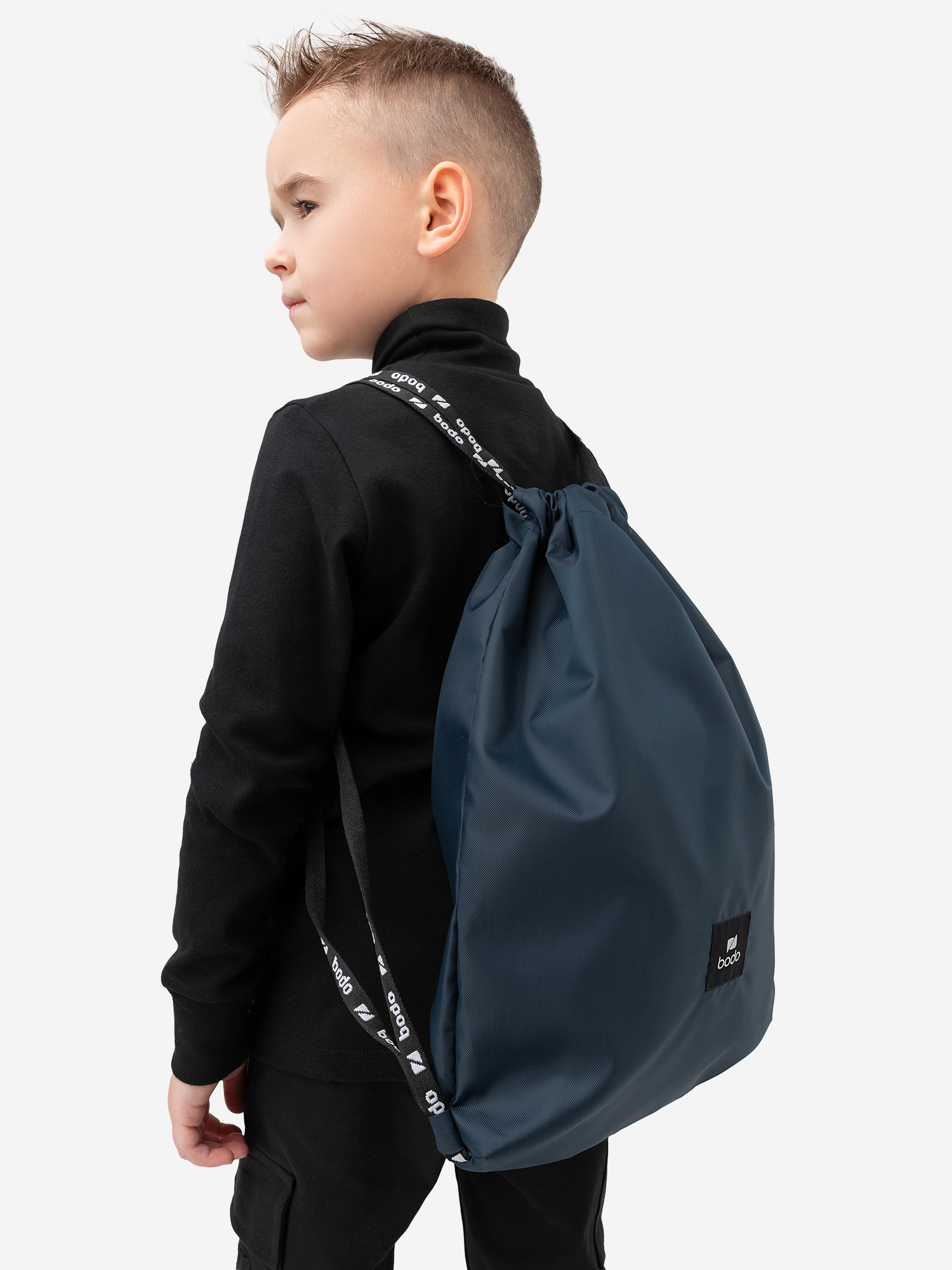 Изображение товара Мешок для обуви bodo темно-синий с водоотталкивающей пропиткой для детей