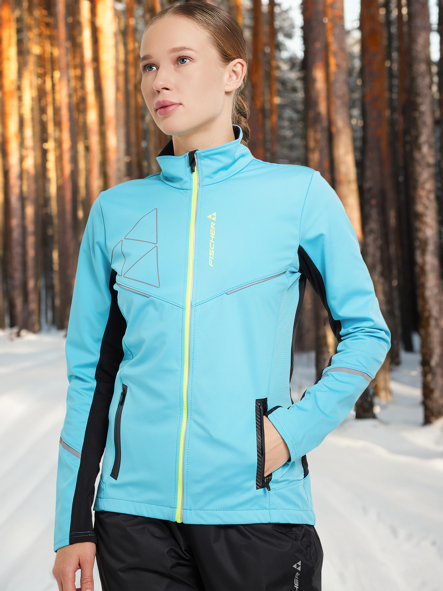 

Куртка софтшелл женская Fischer Softshell Light, Голубой