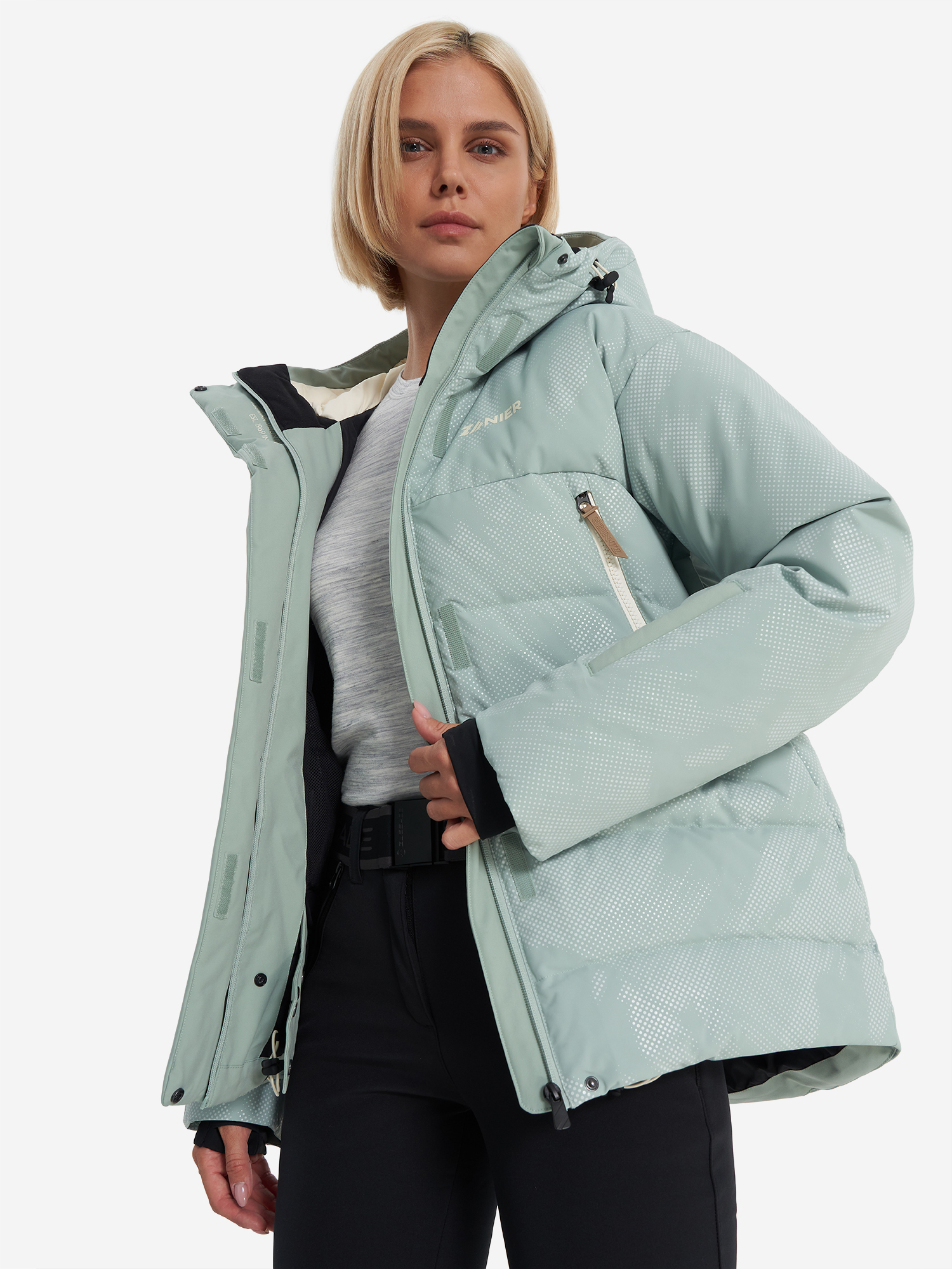 Пуховик женский Zanier Зеленый 17999₽