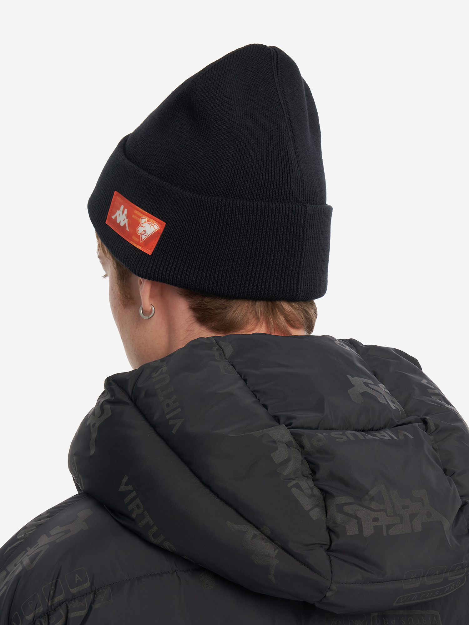 фото Шапка kappa x virtus.pro, черный