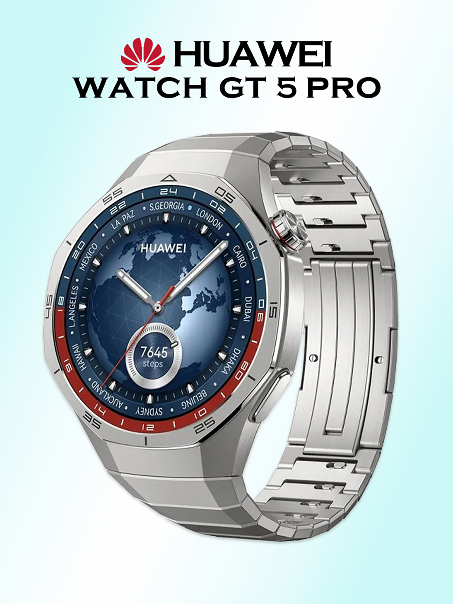 

Умные часы HUAWEI WATCH GT 5 PRO, VLI-B29, 46 мм, титановые, Серебряный