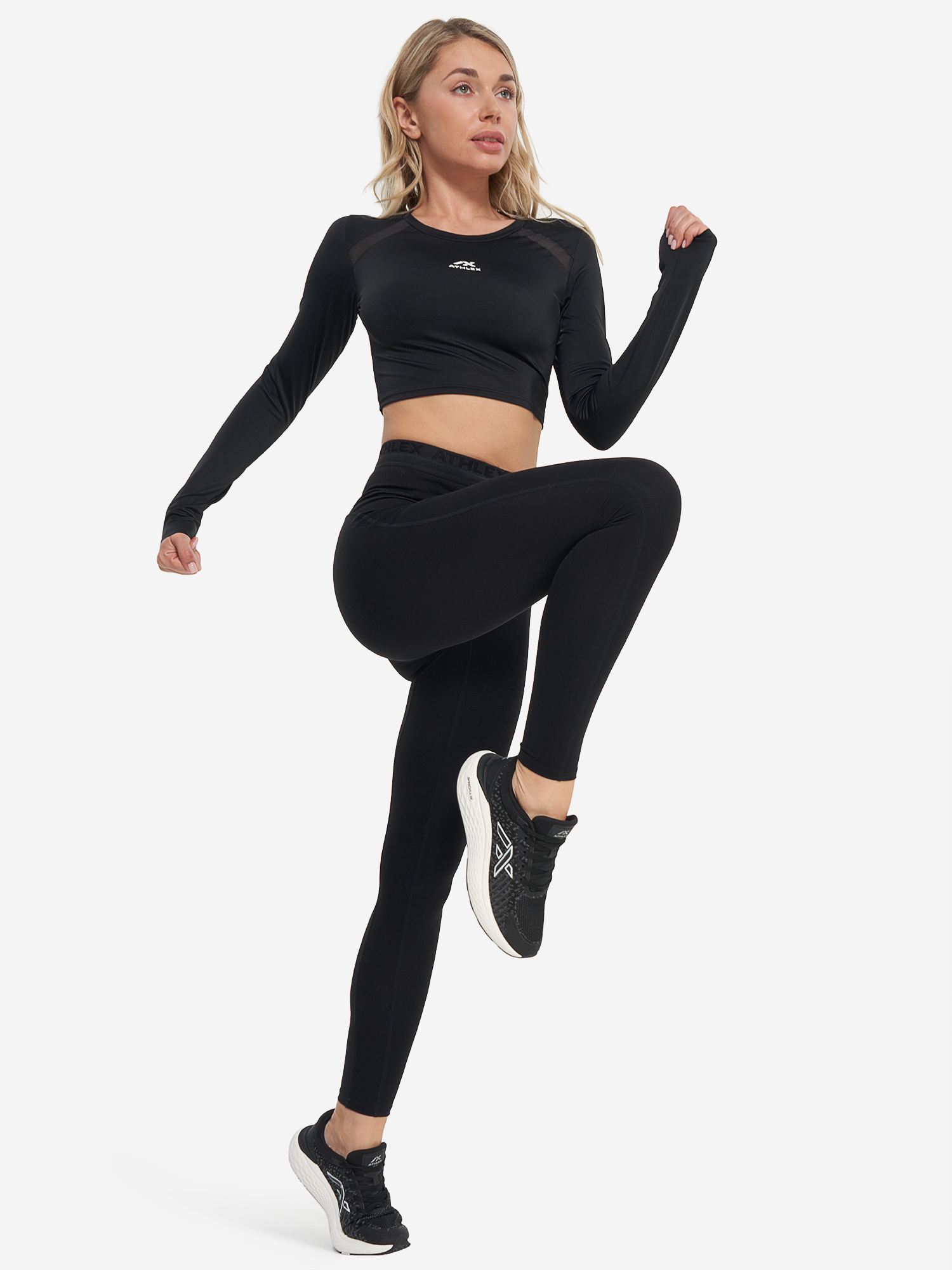фото Лонгслив женский athlex, черный