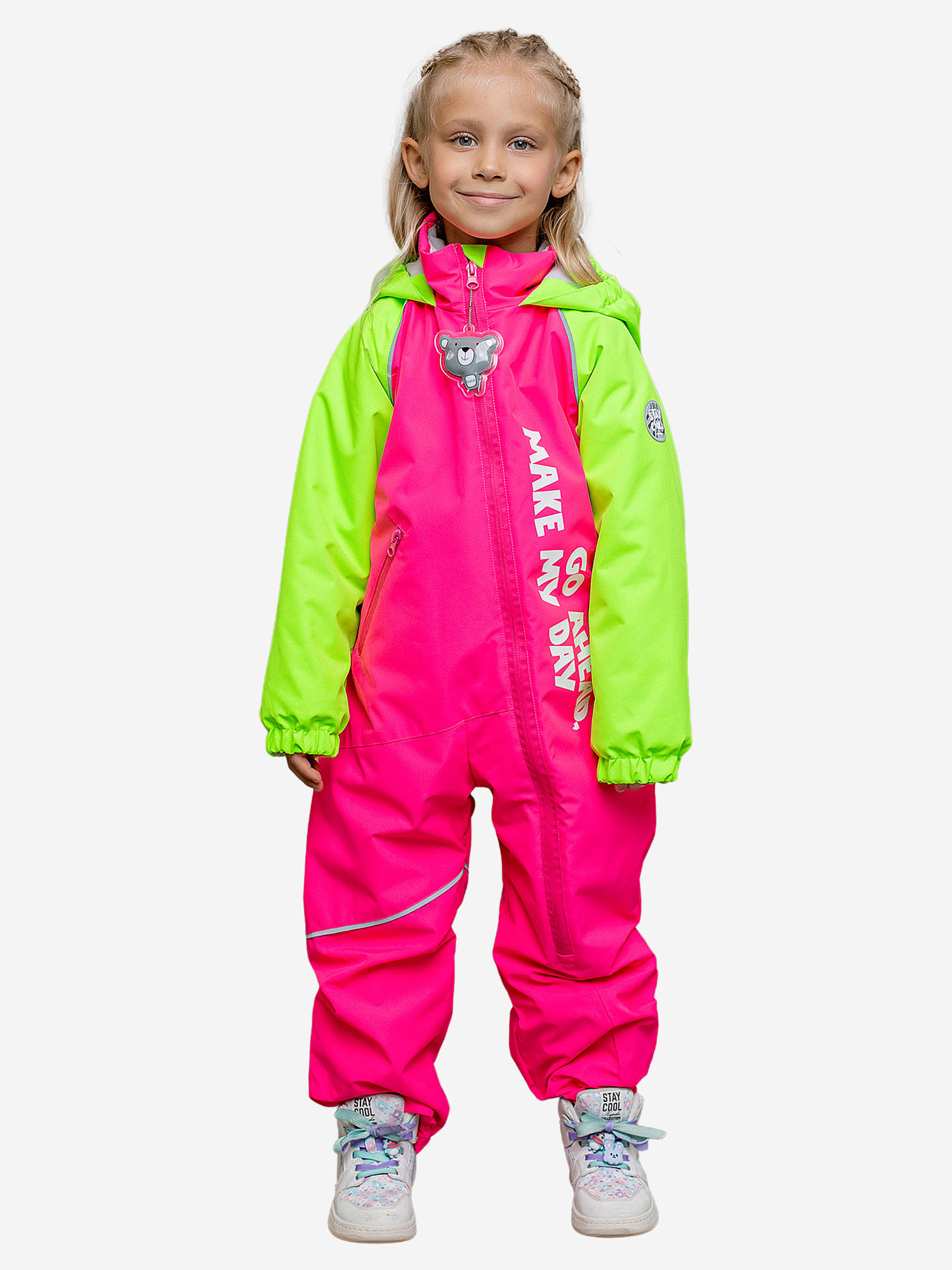 Изображение товара Комбинезон Batik Бэйли розовый неон — демисезон, утеплённый, 0-3 лет