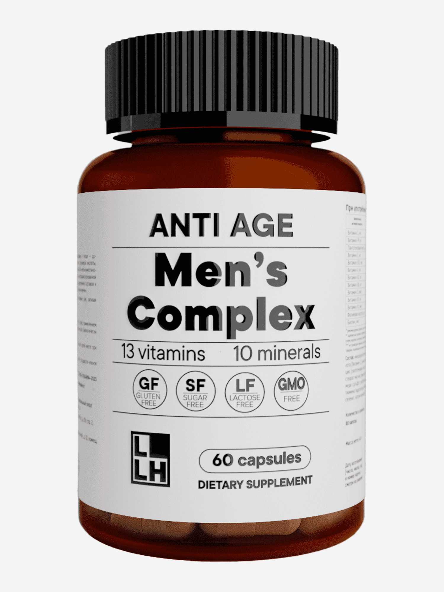 Изображение товара Витамины для мужчин Anti-age LLH, 60 веганских капсул