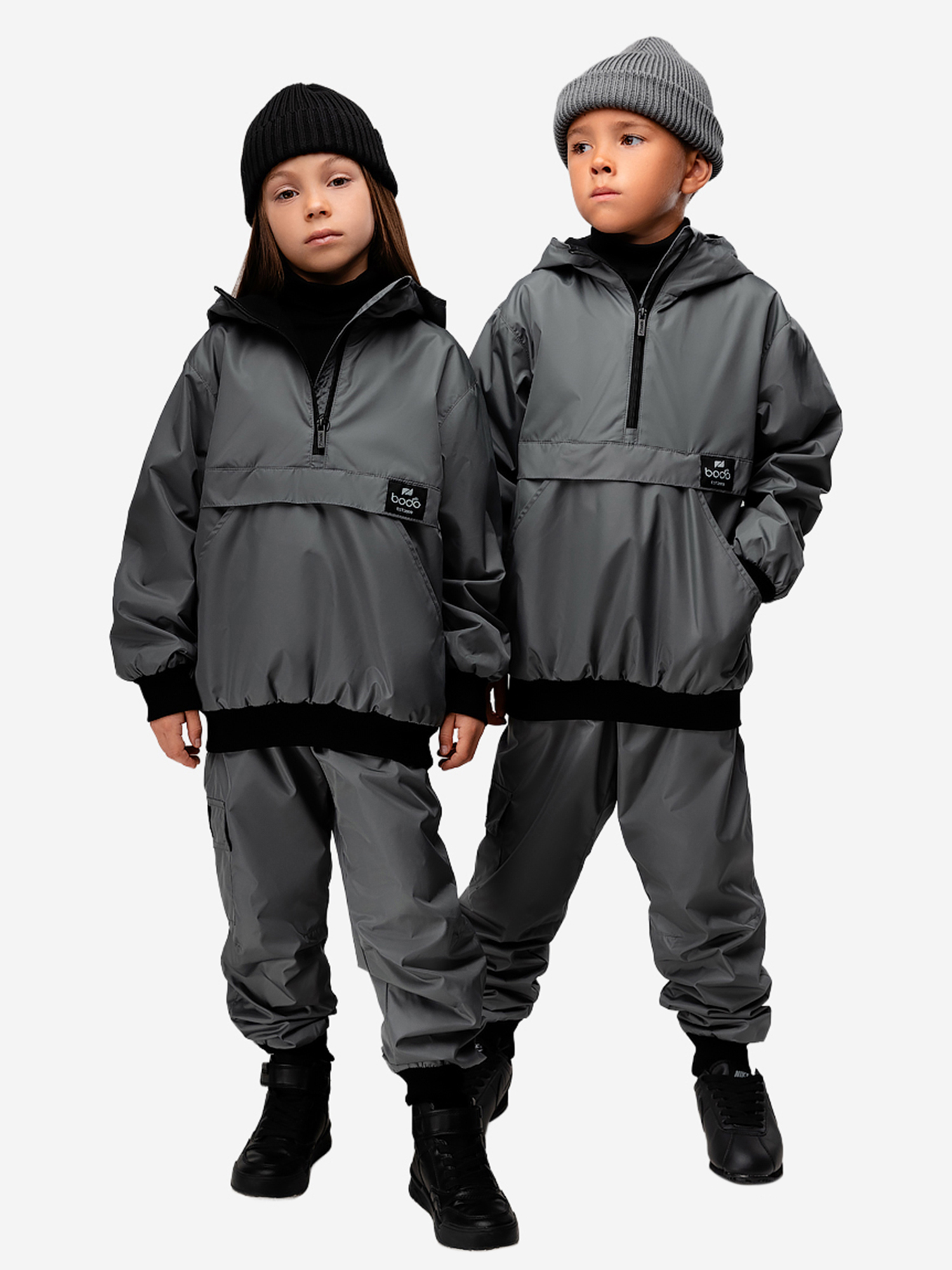 Изображение товара Демисезонный спортивный костюм дюспо bodo для детей серый